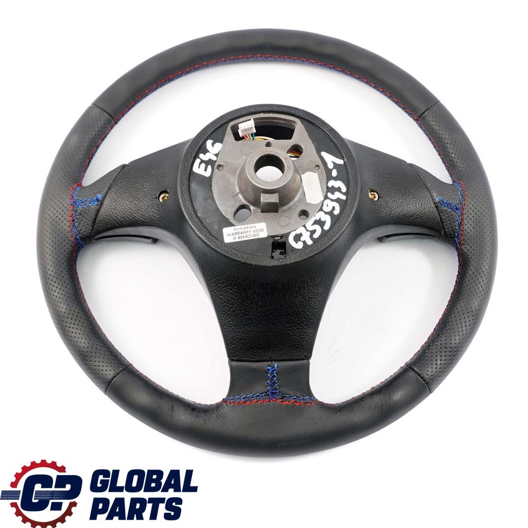 BMW 3 Series E46 NEW Sport Black Leather Steering Wheel M-tricolored Threads