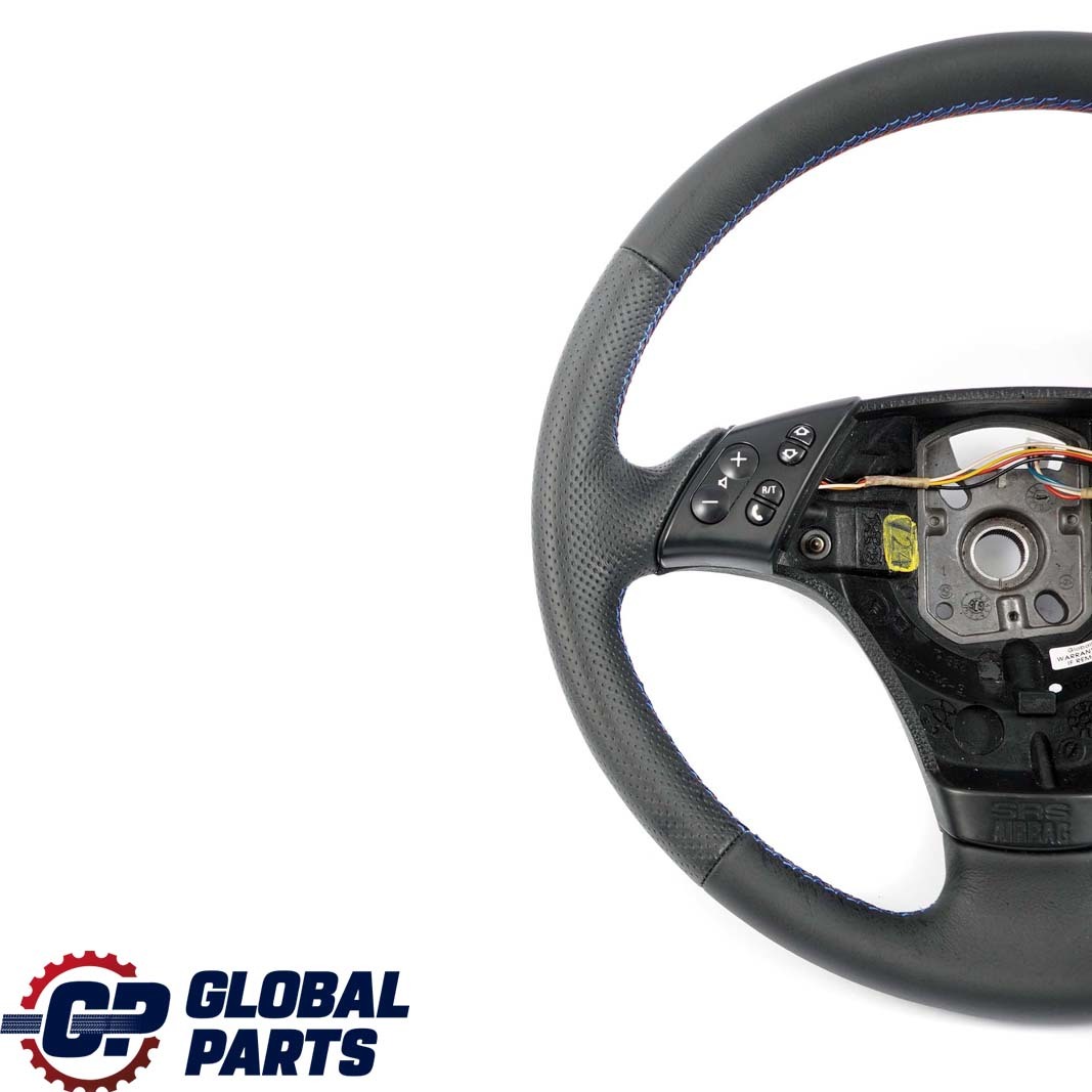 BMW 3 Series E46 NEW Sport Black Leather Steering Wheel M-tricolored Threads