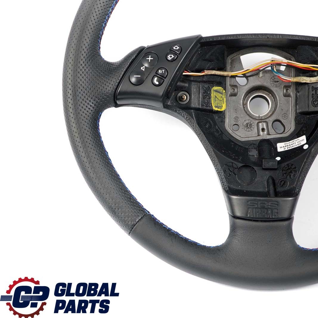 BMW 3 Series E46 NEW Sport Black Leather Steering Wheel M-tricolored Threads