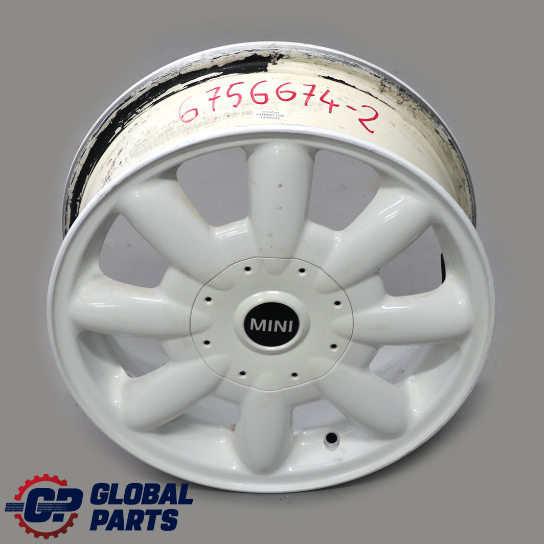 Mini Cooper One R50 R52 R53 Blanc Alliage en Alu Jante 15 " 5,5J Et : 45 6756674