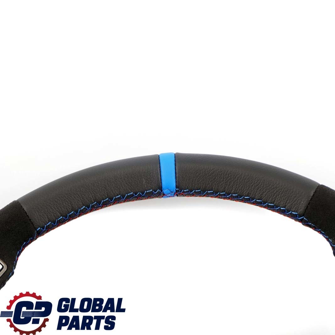 BMW E65 NEW Black Leather / Alcantara Steering Wheel Black M Tricoloured Thread