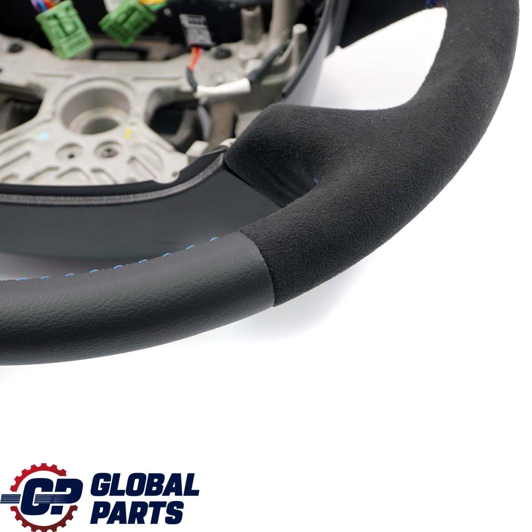 BMW E65 NEW Black Leather / Alcantara Steering Wheel Black M Tricoloured Thread