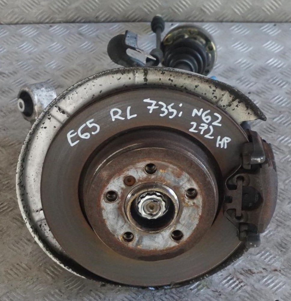 BMW 7 Series E65 735i N62 Rear Left N/S Suspension Hub Leg Brake Caliper Disc