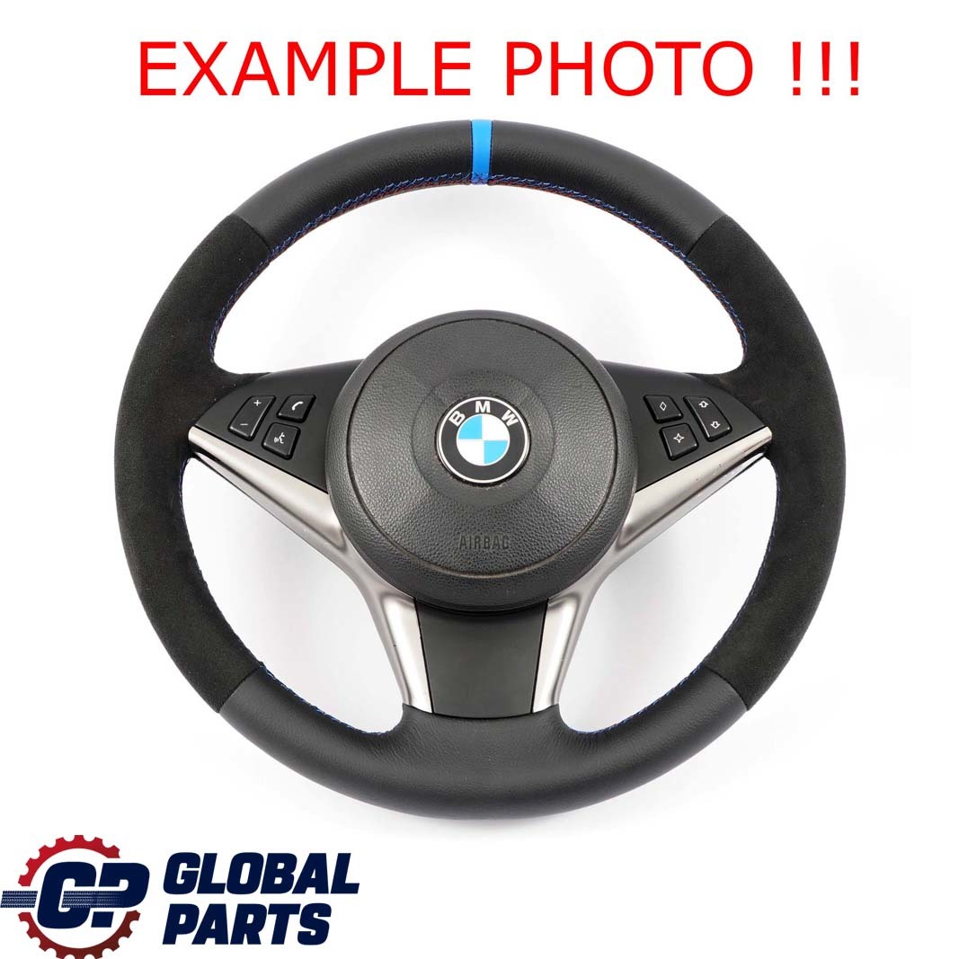 BMW E60 E61 E63 NEW Leather / Alcantara Sport Steering Wheel Black M-tricolored