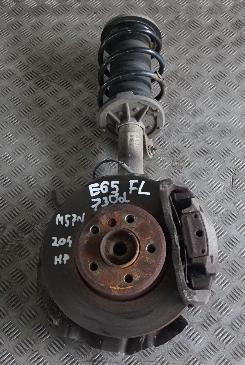 BMW 7 Series E65 730d M57N Front Left N/S Sport Leg Brake Disc Suspension Carri