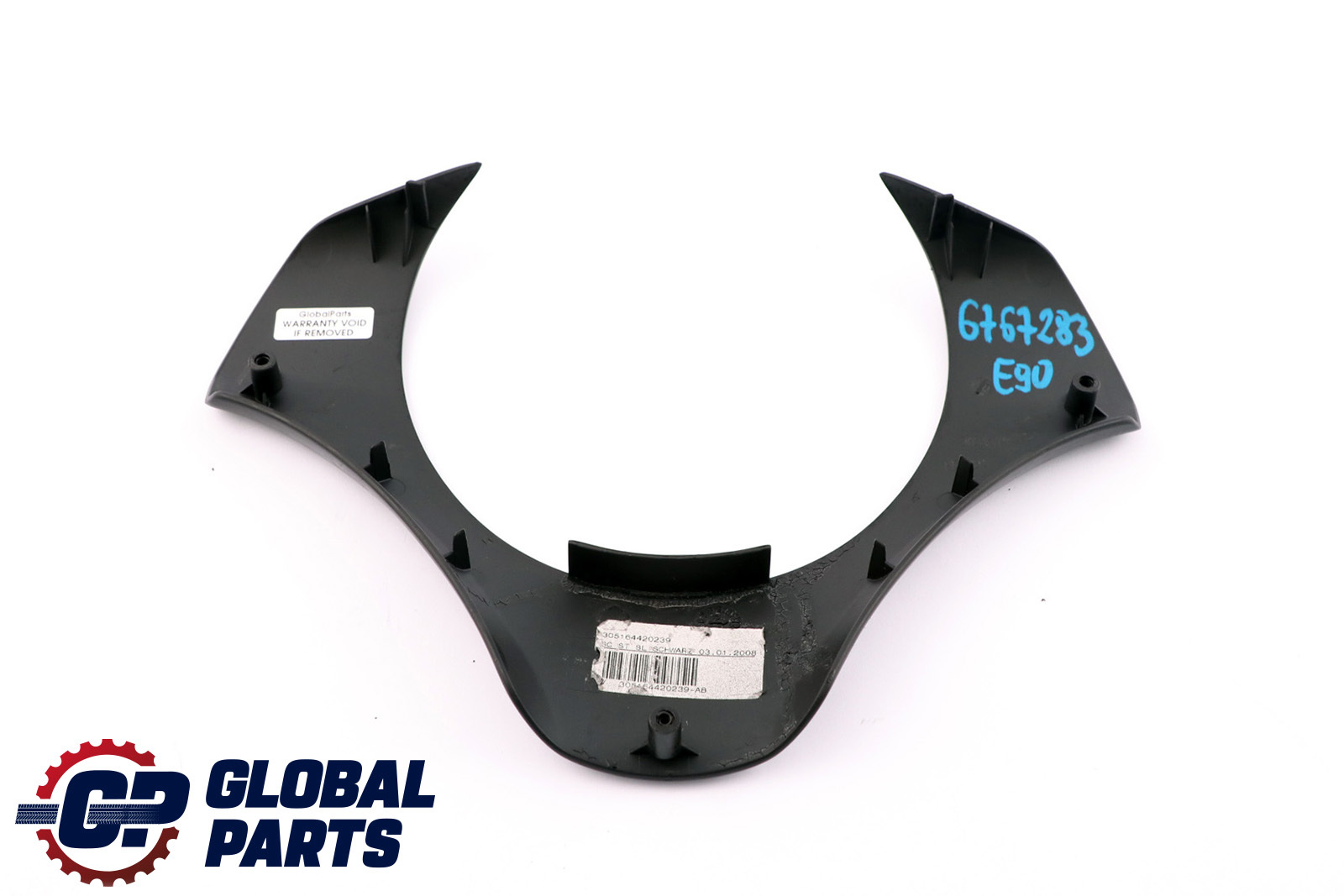 BMW 1 3 Series E81 E87 E90 E91 Black Trim Cover Sport Steering Wheel 6767283