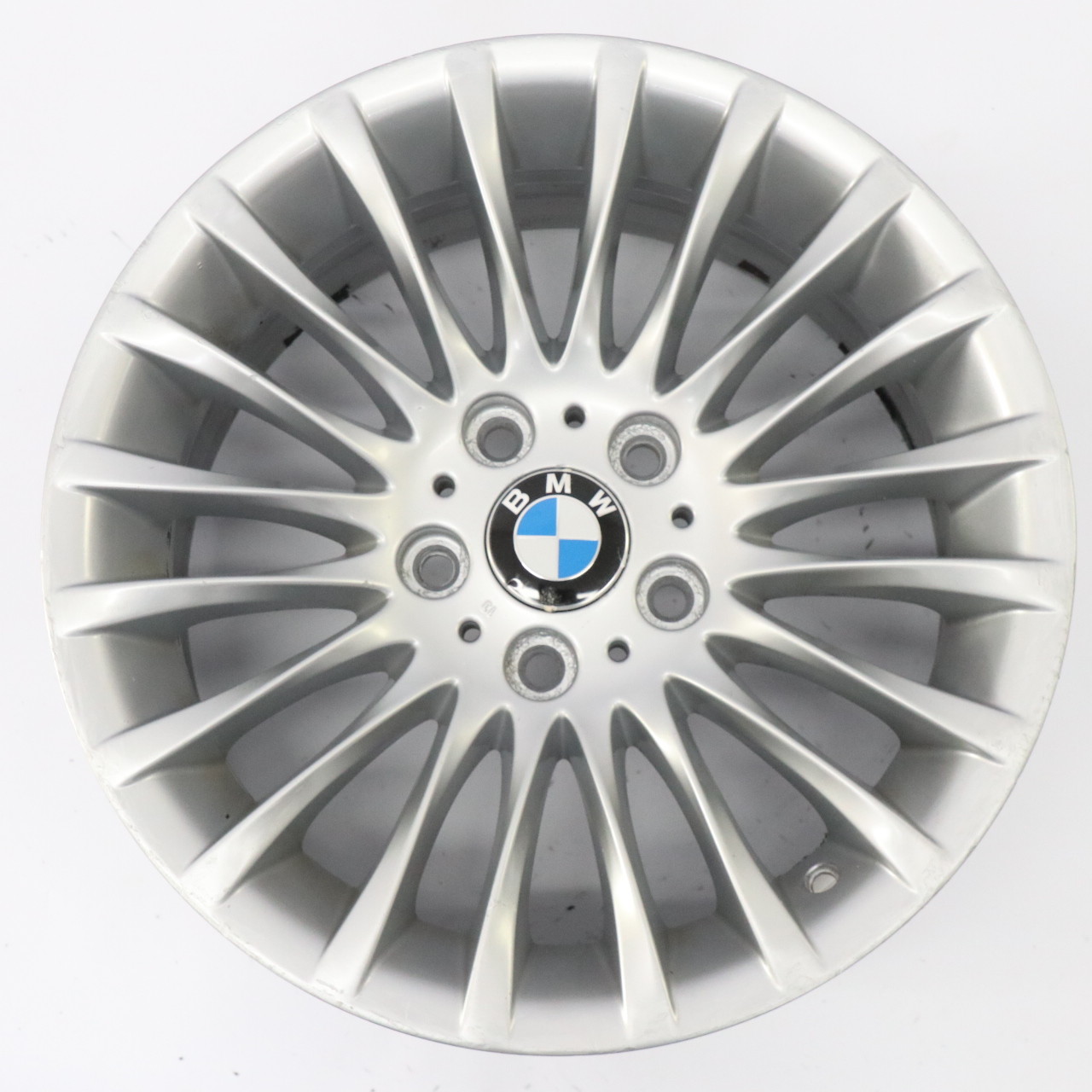 BMW E90 E91 Silberne Leicht metall felge 17" ET:34 8J Spider Speiche 187 6768969