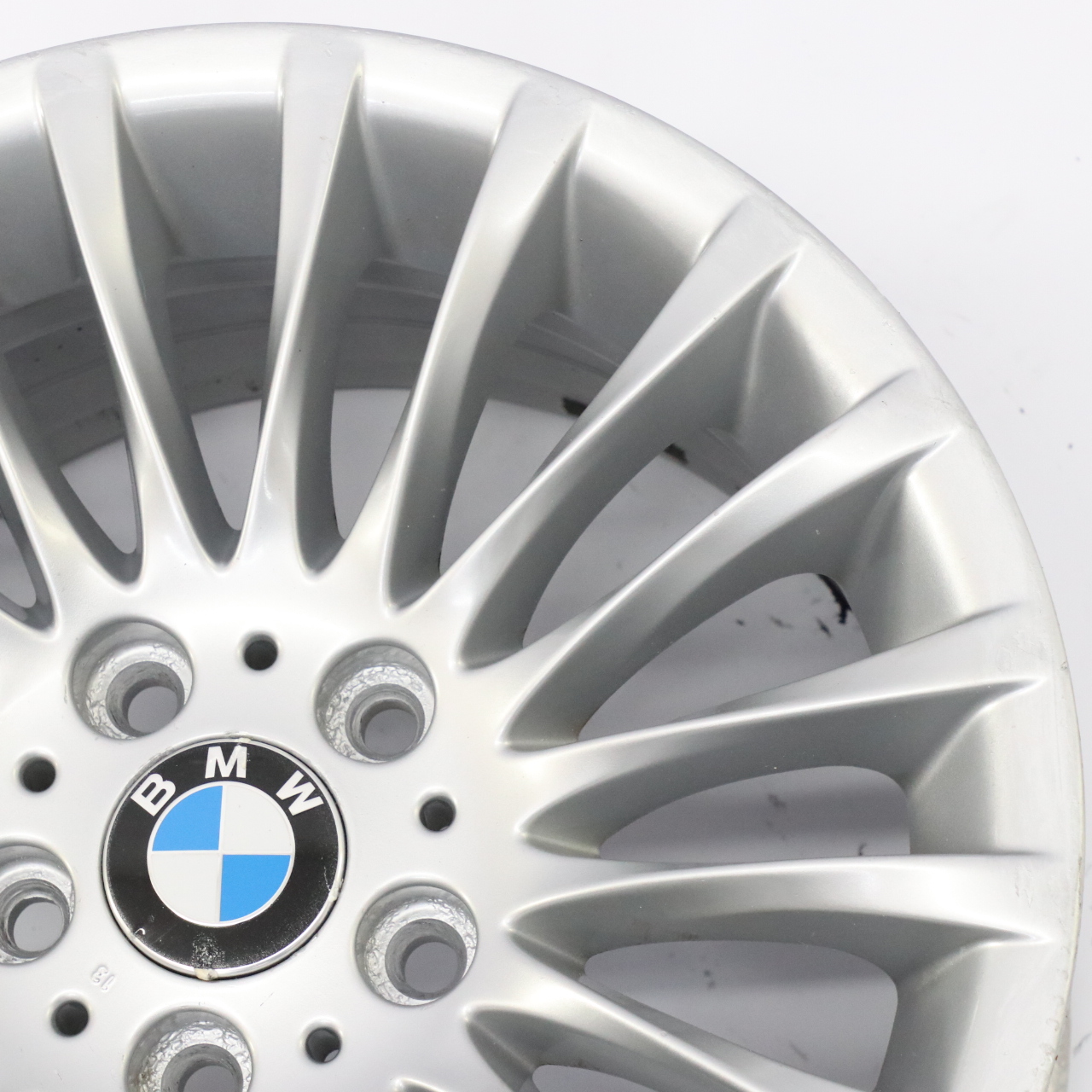 BMW E90 E91 Silberne Leicht metall felge 17" ET:34 8J Spider Speiche 187 6768969