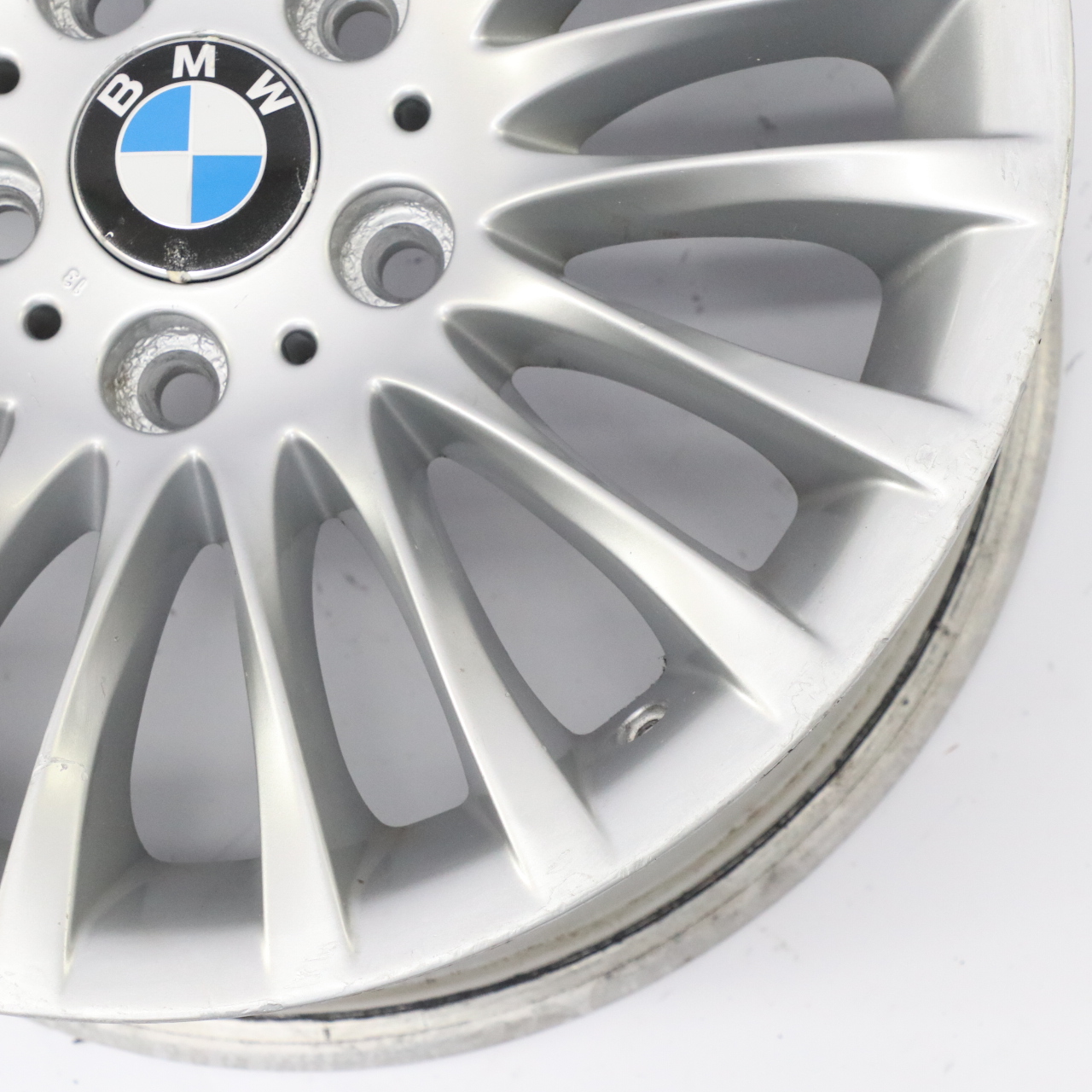 BMW E90 E91 Silberne Leicht metall felge 17" ET:34 8J Spider Speiche 187 6768969