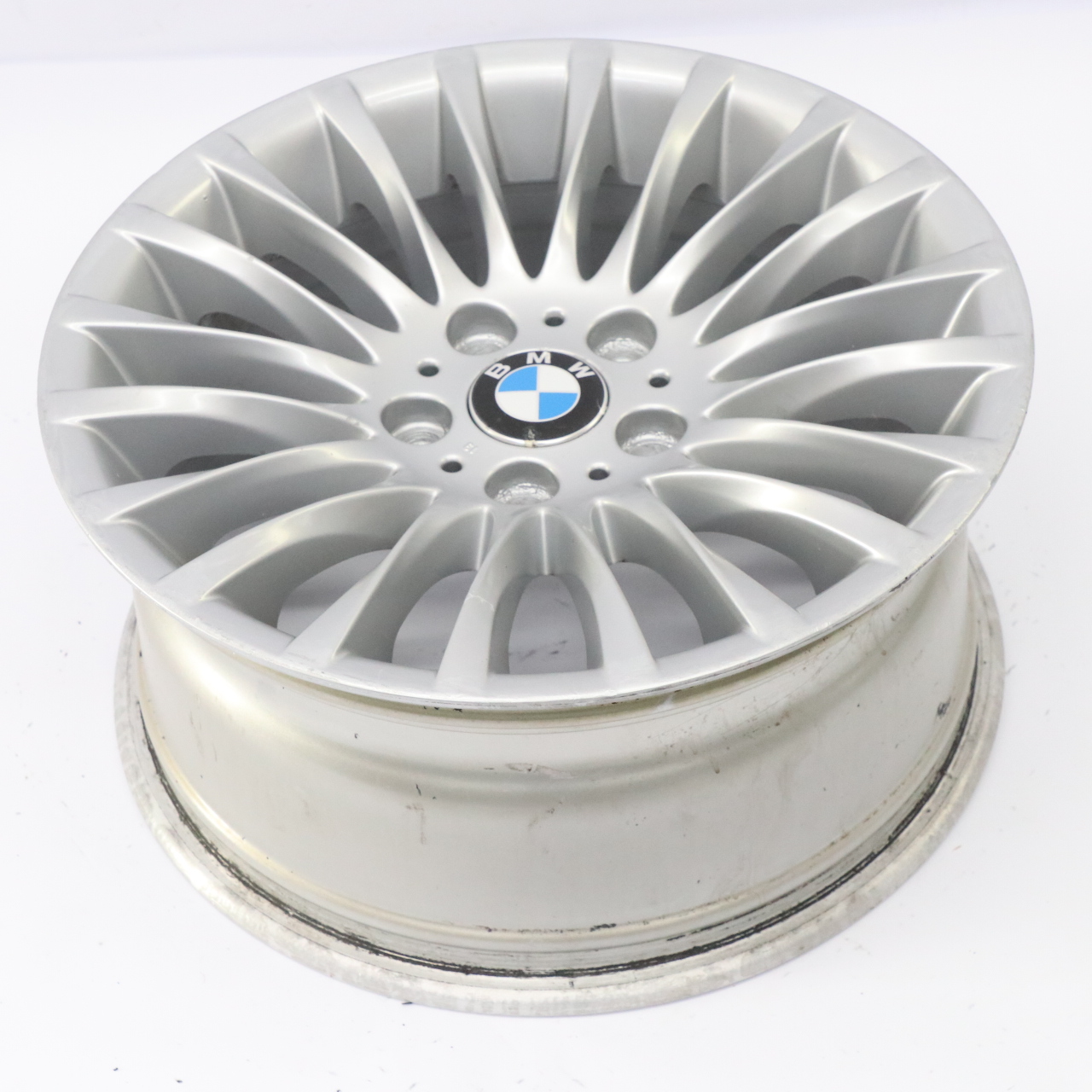 BMW E90 E91 Silberne Leicht metall felge 17" ET:34 8J Spider Speiche 187 6768969