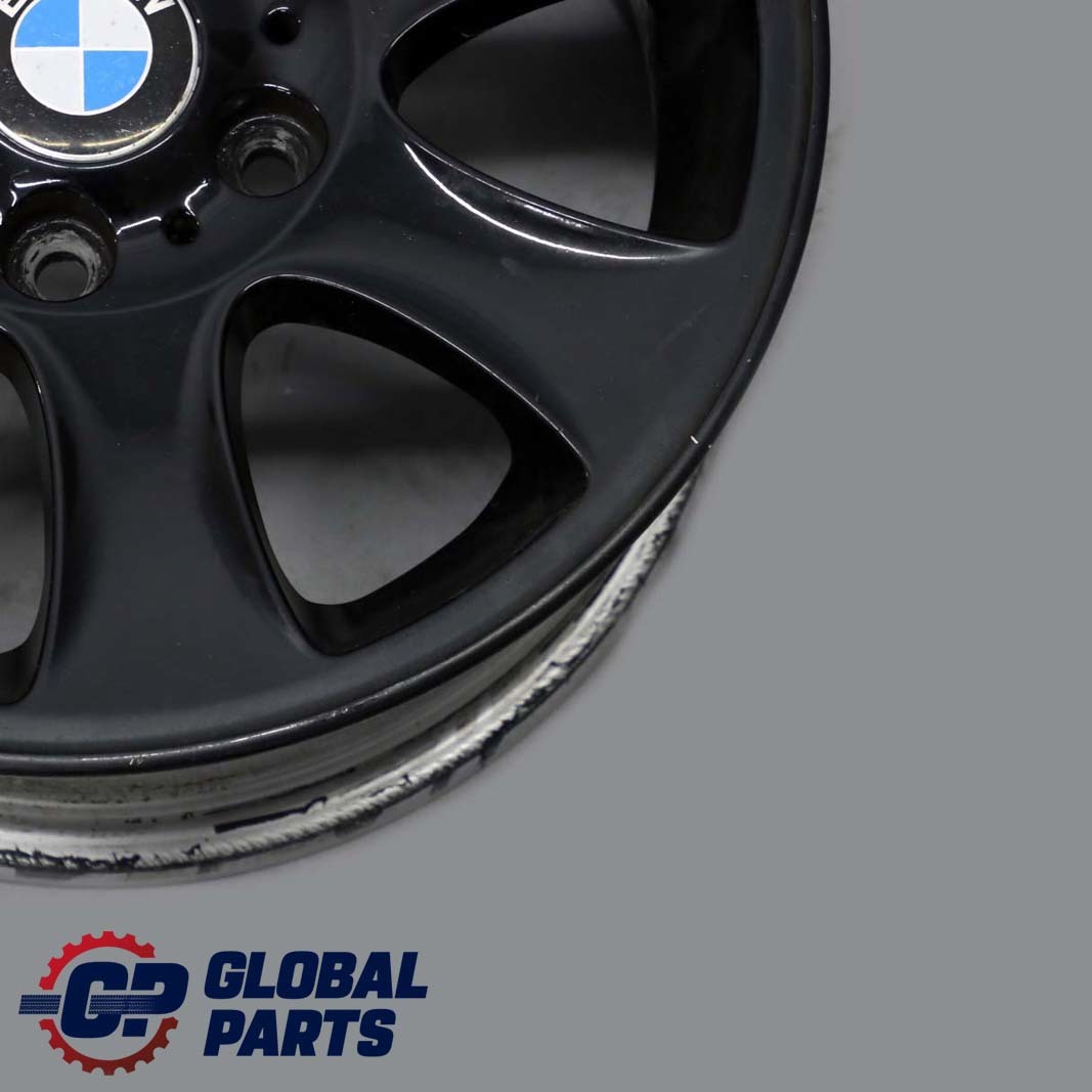 BMW E81 E82 E87 E88 Black Alloy Wheel Rim 16" 7J ET:44 Spider Spoke 151 6769402