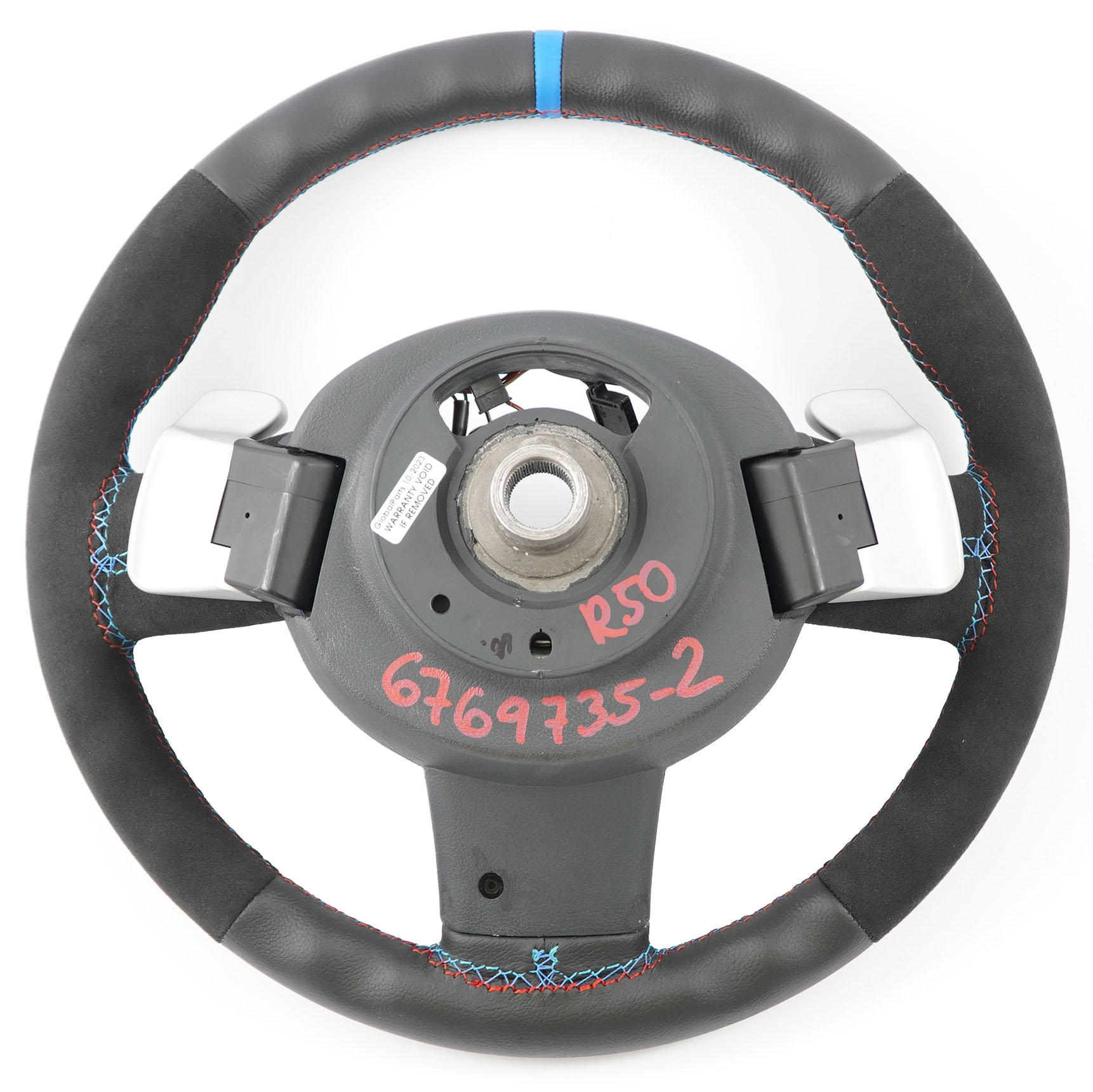 Mini R50 R53 NEW Black Leather Sport Steering Wheel Steptronic Multifunction 