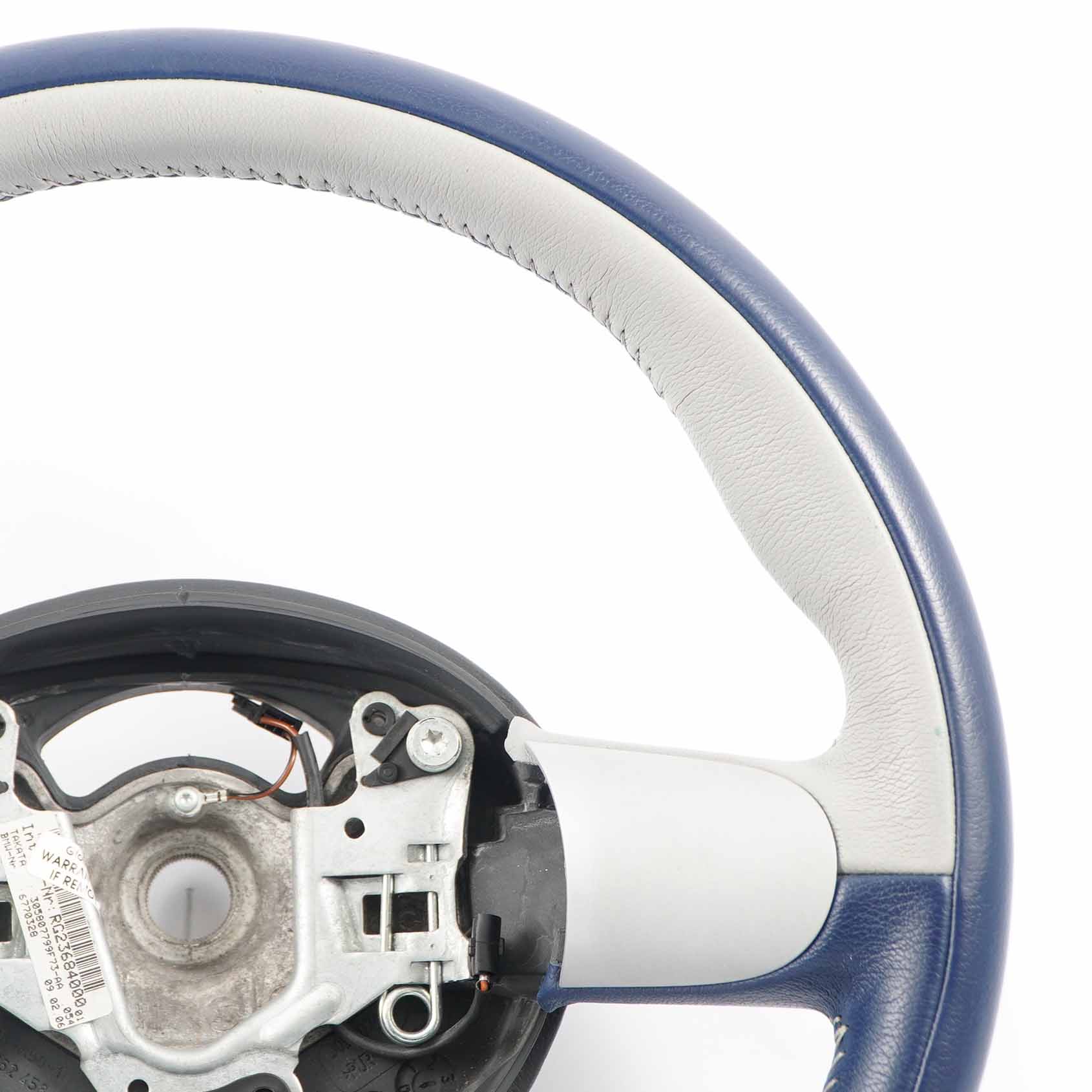 Mini Cooper R50 R52 R53  Sport Lenkrad Blau / Grau Leder Lederlenkrad 6770328