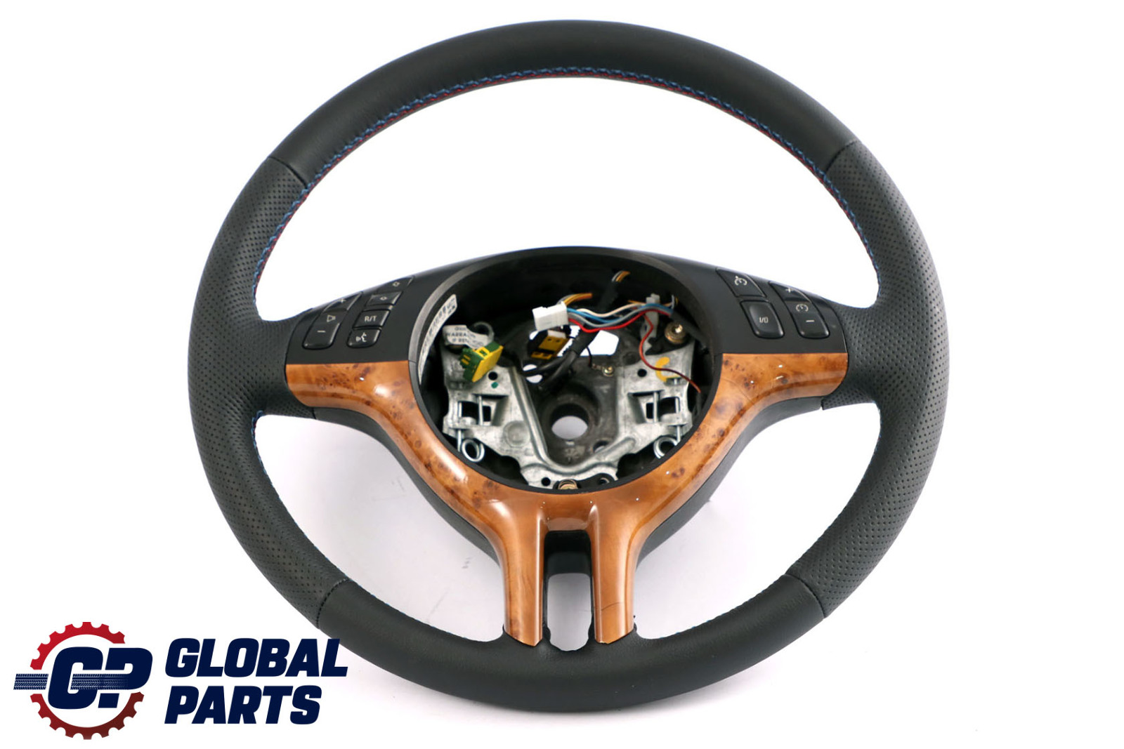 BMW X5 Series E53 NEW Black Leather Sport Steering Wheel 3 Spoke M-tricoloured 