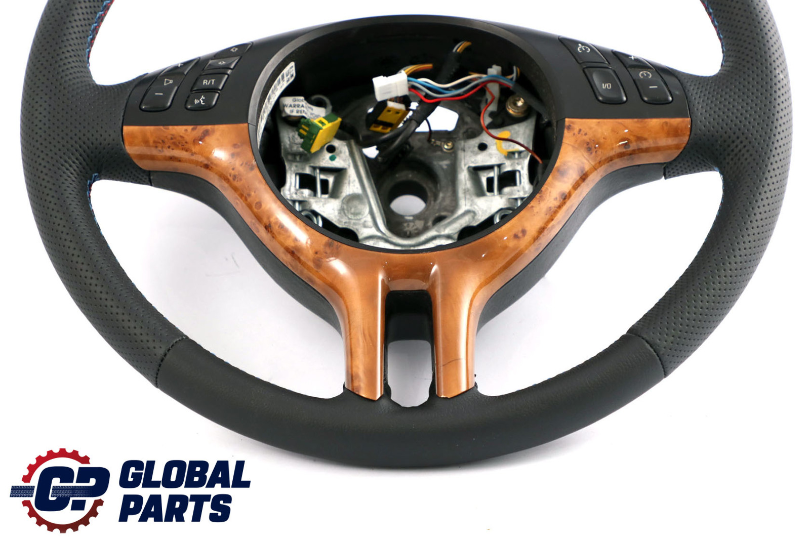 BMW X5 Series E53 NEW Black Leather Sport Steering Wheel 3 Spoke M-tricoloured 