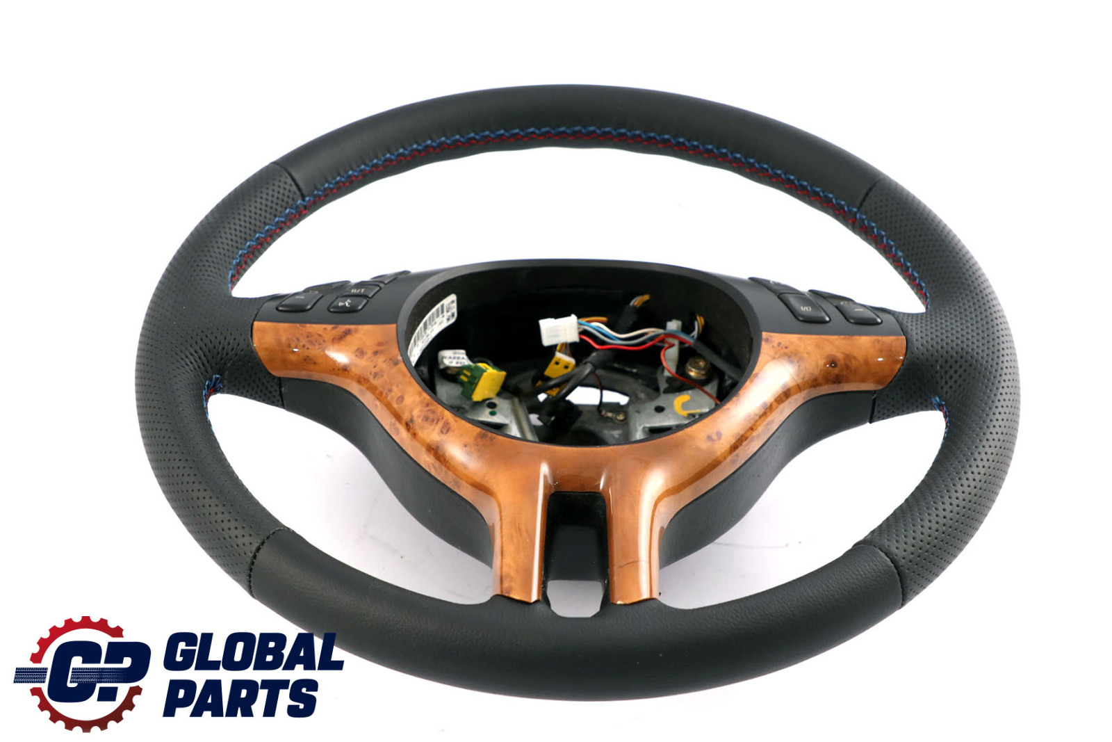 BMW X5 Series E53 NEW Black Leather Sport Steering Wheel 3 Spoke M-tricoloured 