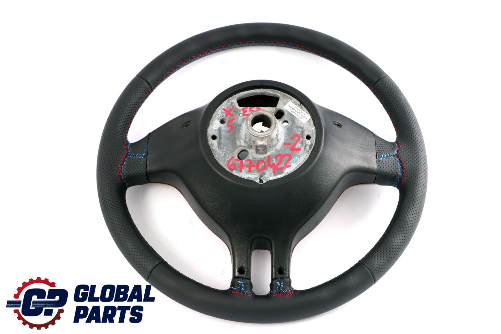 BMW X5 Series E53 NEW Black Leather Sport Steering Wheel 3 Spoke M-tricoloured 