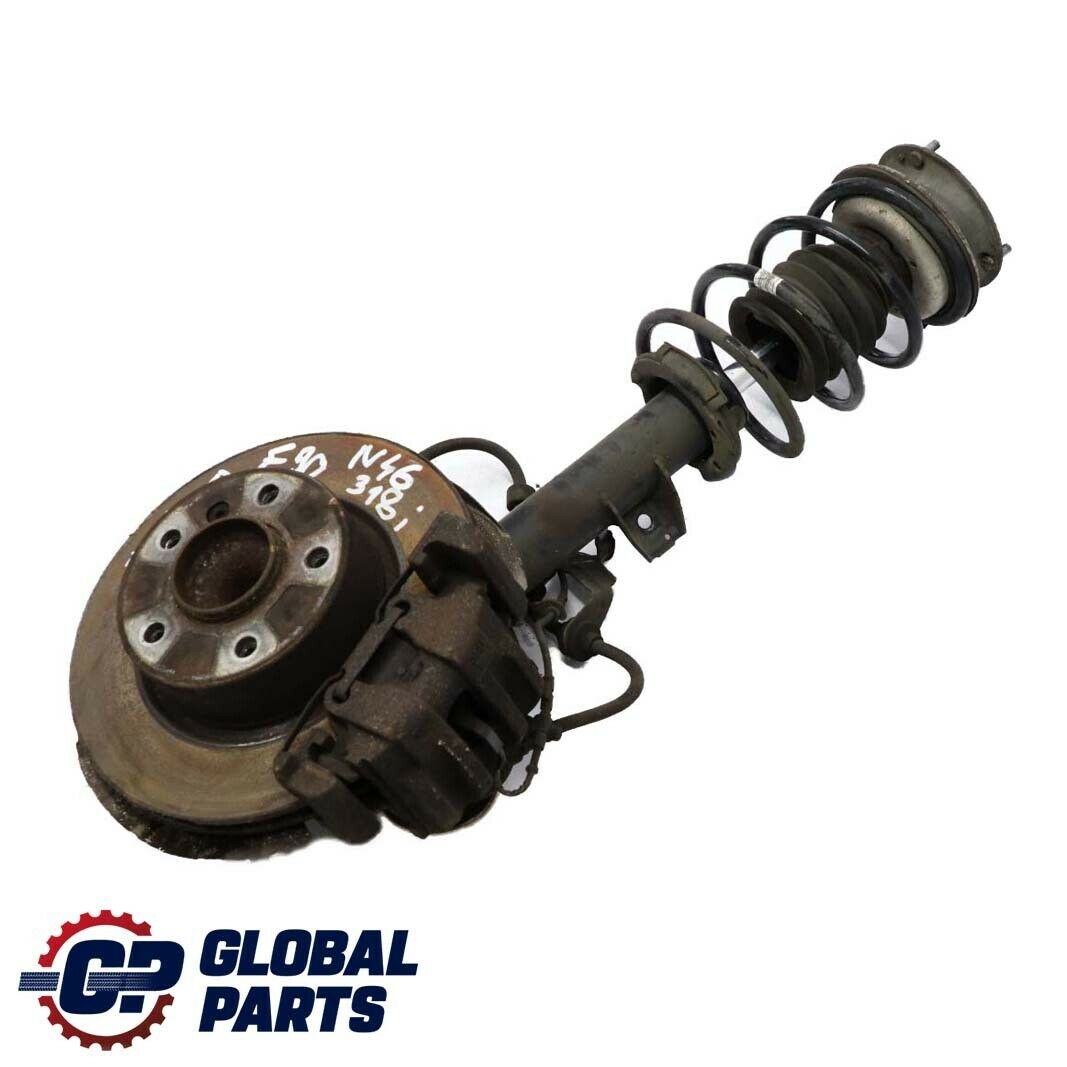 BMW 3 SERIES E90 318i N46 FRONT LEFT SPRING STRUT LEG BRAKE SUSPENSION HUB N/S