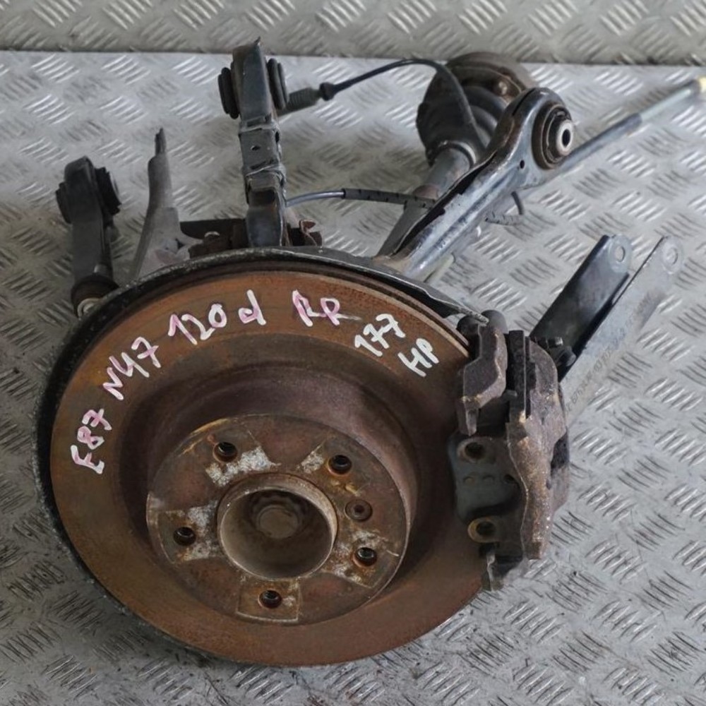 BMW 1 Series E87 LCI 120d N47 Rear Right O/S Suspension Leg Axle Brake Disc