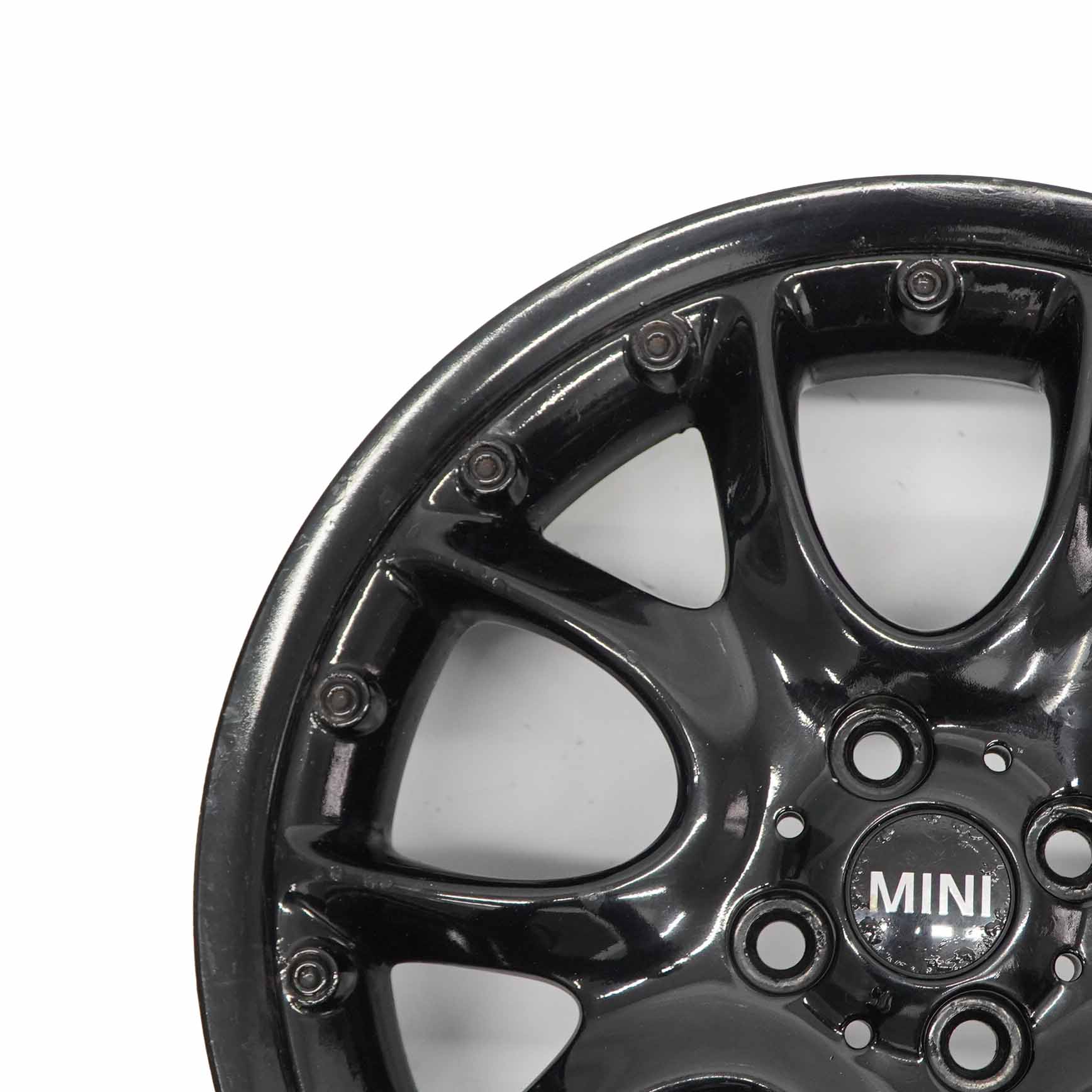 Mini Cooper R50 R55 R56 Black Wheel Alloy Rim 17" 7J  ET:48 Web Cross Spoke 98