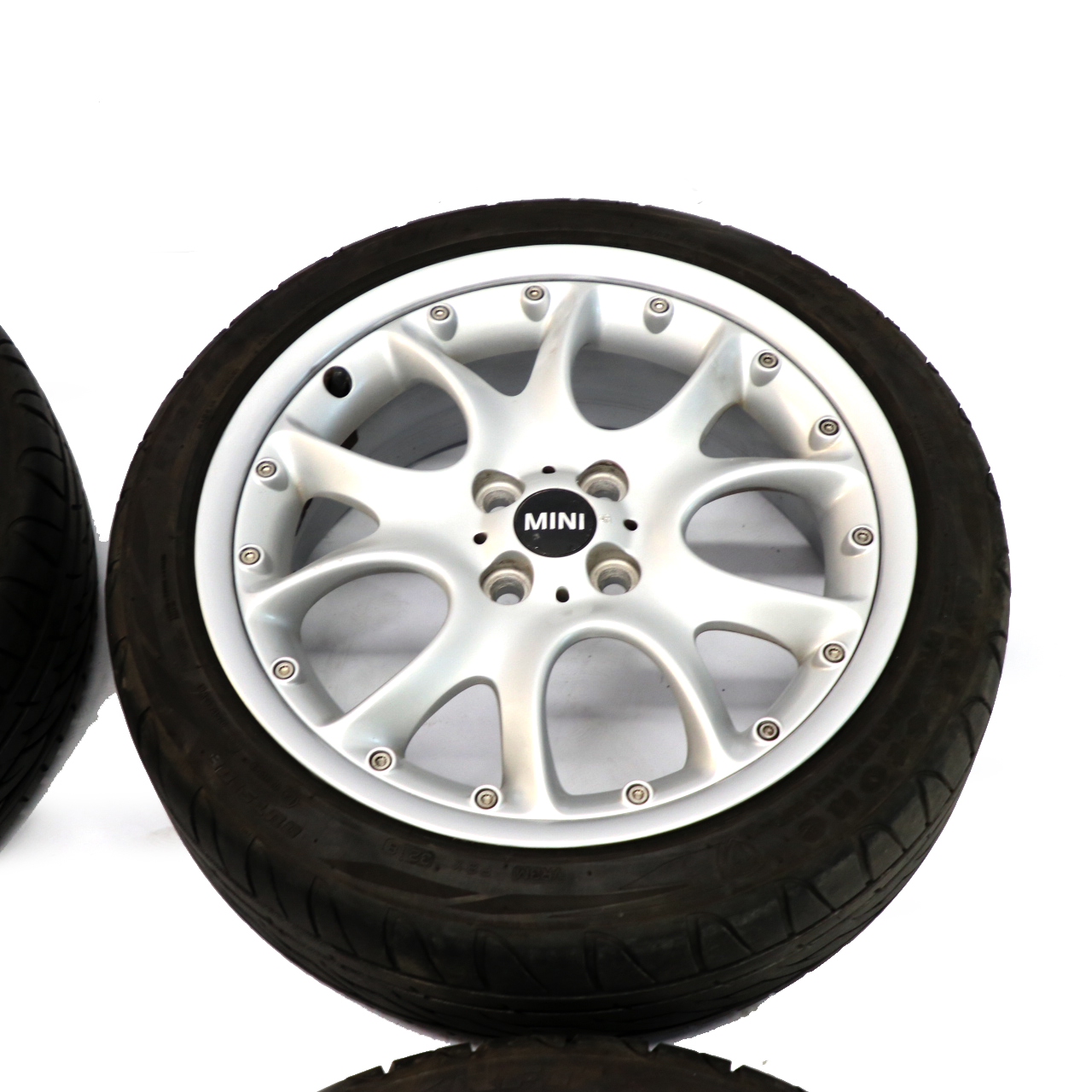 Mini R50 R55 R56 Set Complete 4x Wheel Alloy Rim Tyres 17" 7J Web Cross Spoke 98