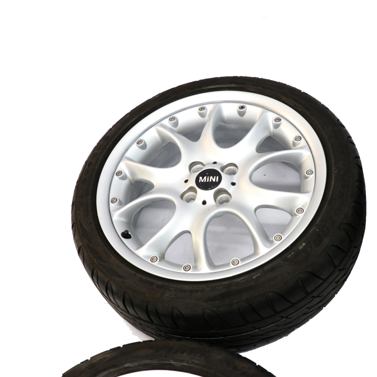 Mini R50 R55 R56 Set Complete 4x Wheel Alloy Rim Tyres 17" 7J Web Cross Spoke 98