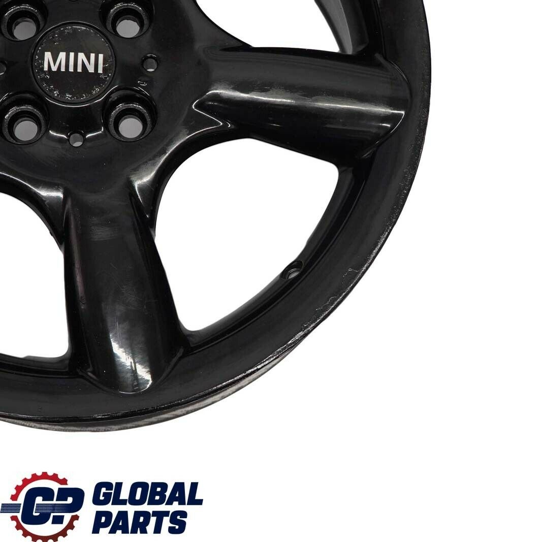 Mini Cooper One R50 R56 Alu Felge 7J 17" Schwarz 5 Star Pace Spoke 110 6777960