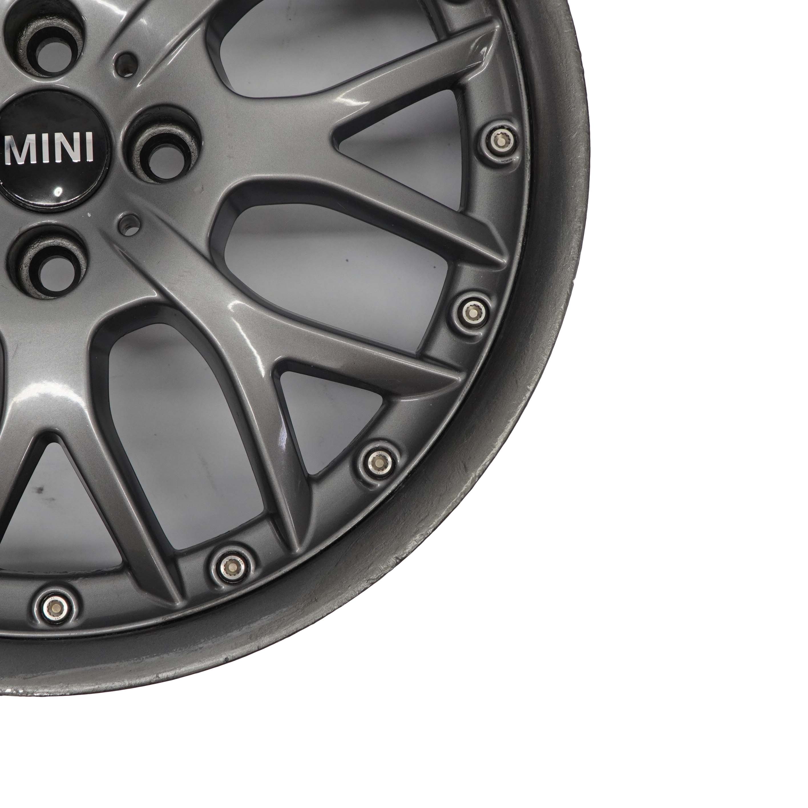 Mini Cooper One R50 R52 R53 R55 R56 Anthrazit Felge 7J 17" ET:48 Cross Spoke 90