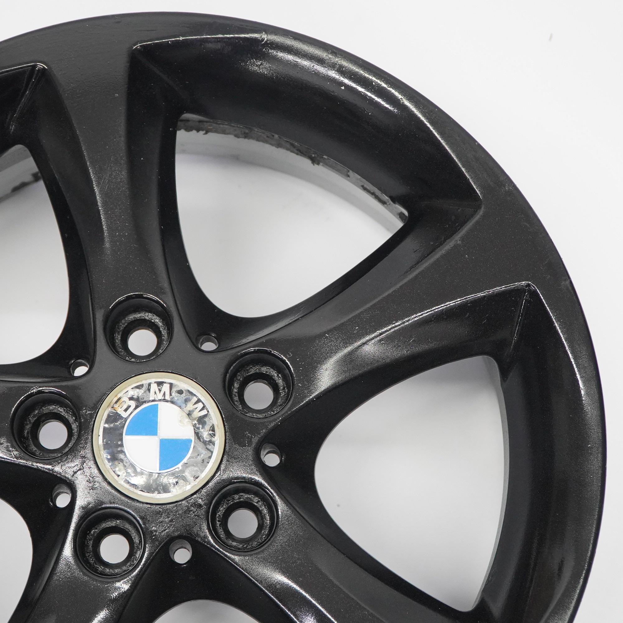 BMW 1 er E81 E87 Schwarz Alu Felge Alufelge Sternspeiche 256 7J ET:47 6778219