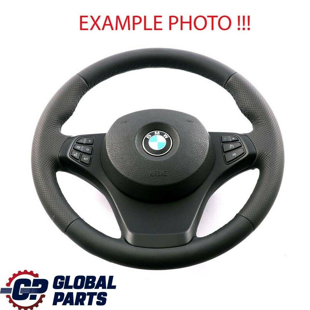 BMW X3 X5 Series E53 E83 NEW Black Leather Sport Steering Wheel Black Threads