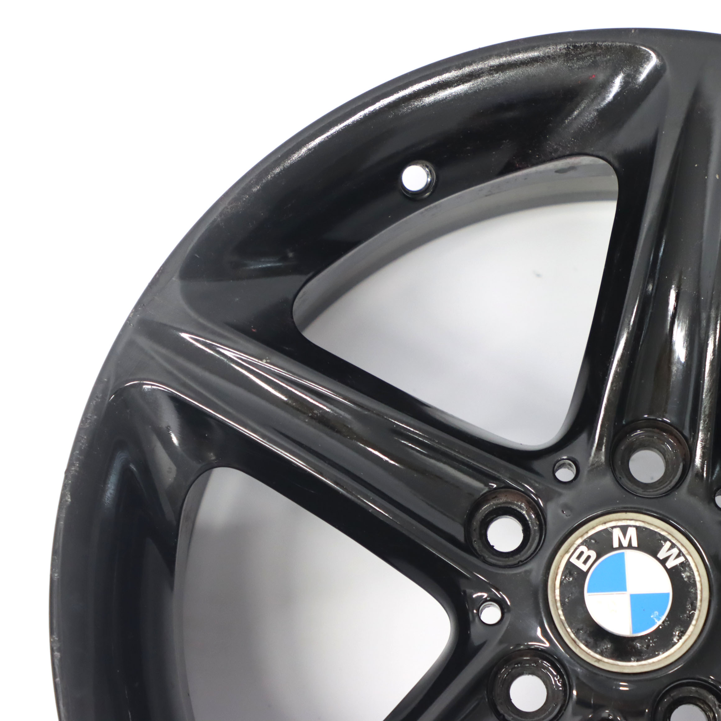 BMW E81 E87 LCI Schwarz Leicht metall felge 18" Sternspeiche 7,5J ET:49 6779800