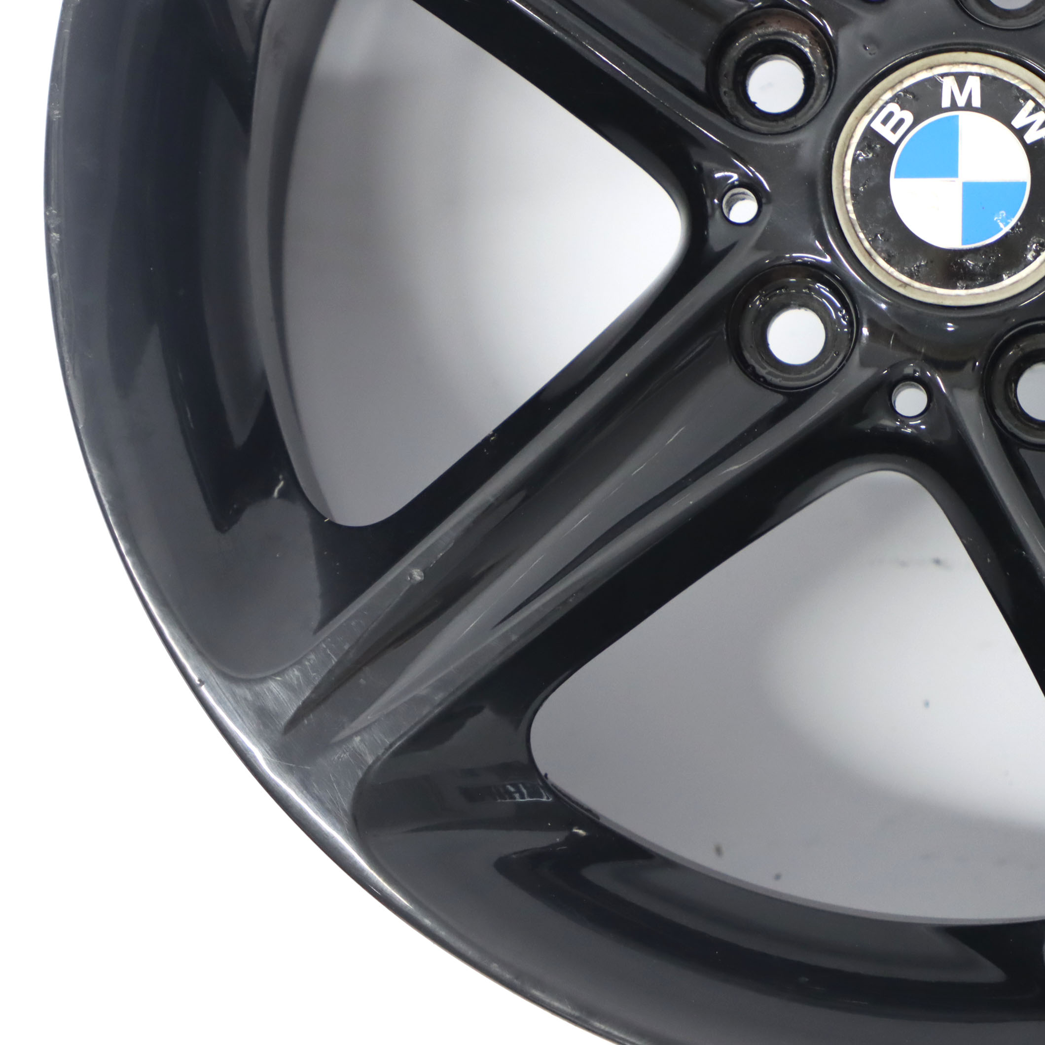 BMW E81 E87 LCI Schwarz Leicht metall felge 18" Sternspeiche 7,5J ET:49 6779800