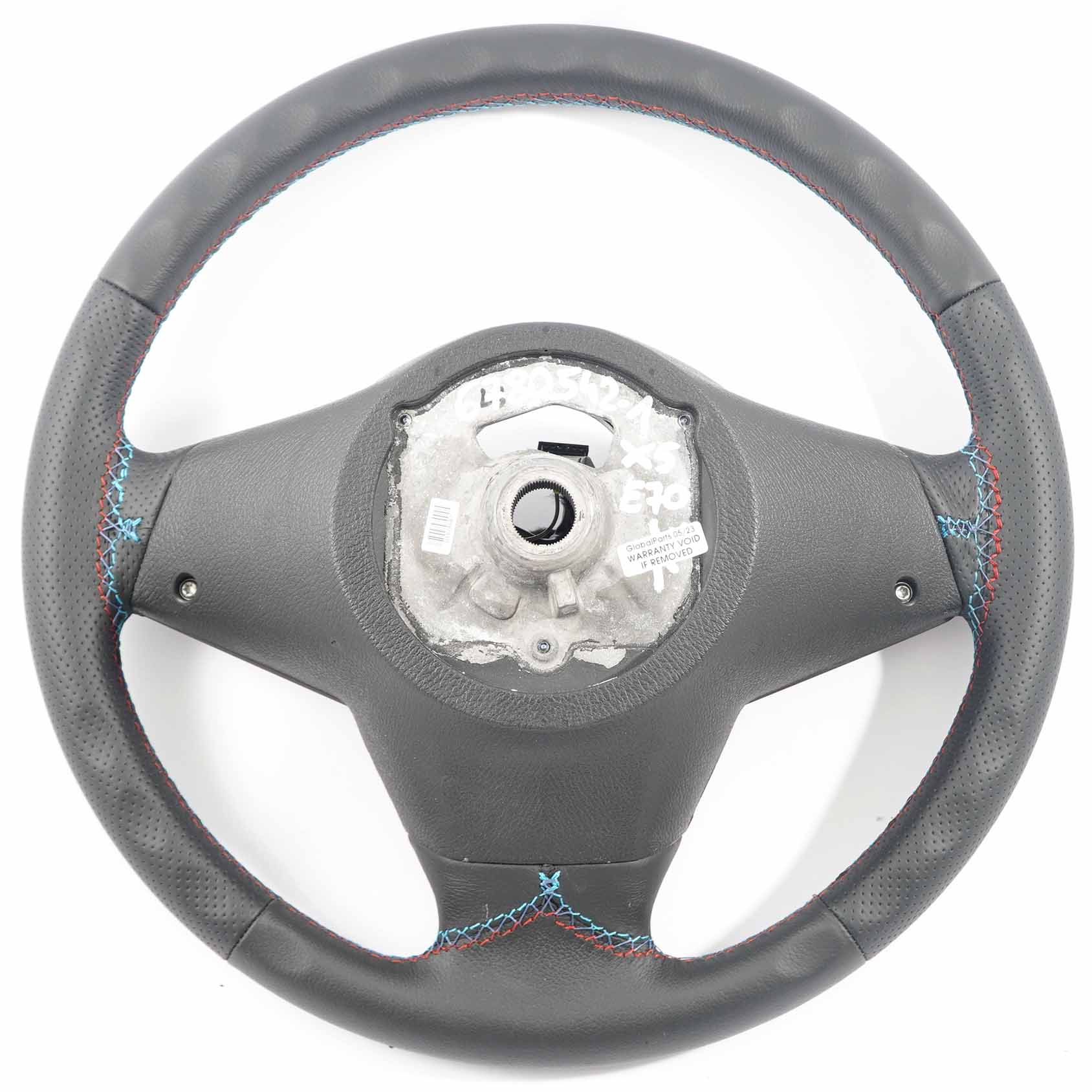 BMW X5 E70 NEW Black Leather Steering Wheel M-tricolored Threads 6778742