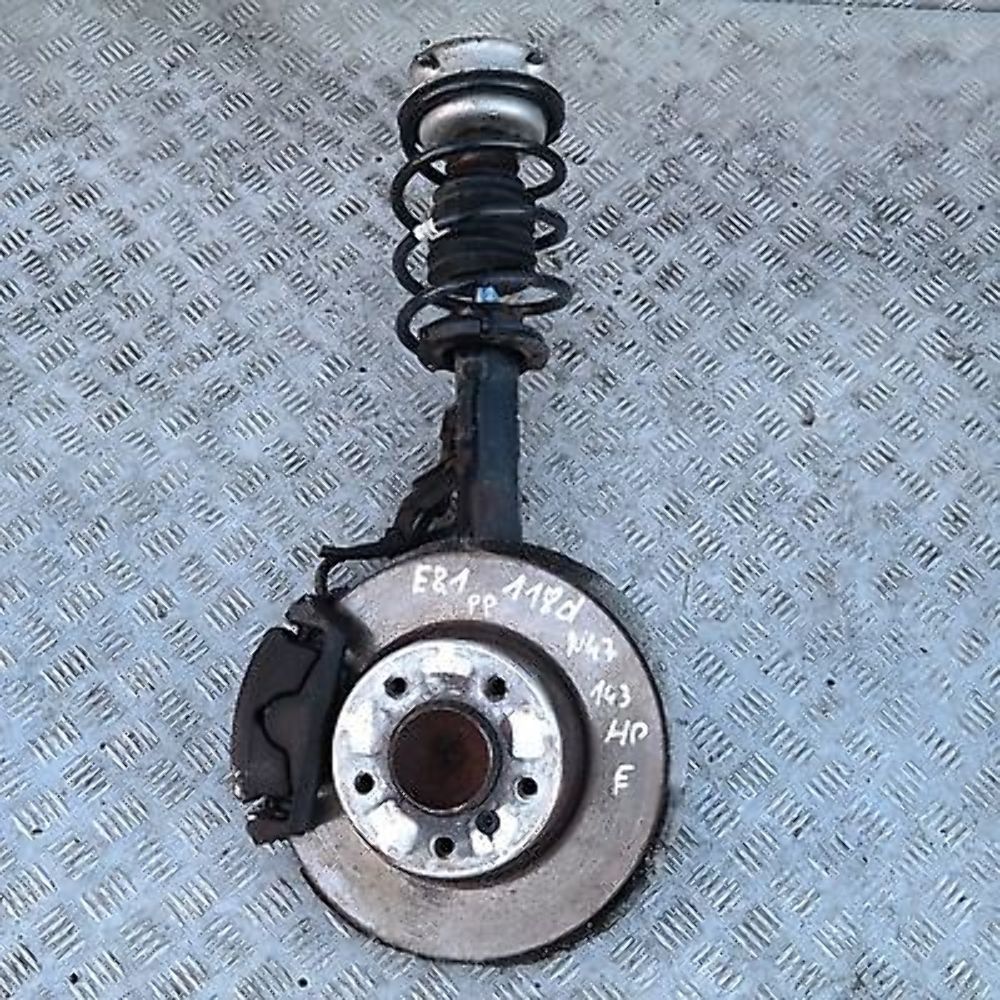 BMW 1 E81 118D N47 Front Right O/S Spring Strut Brake Suspension Leg Hub Axle