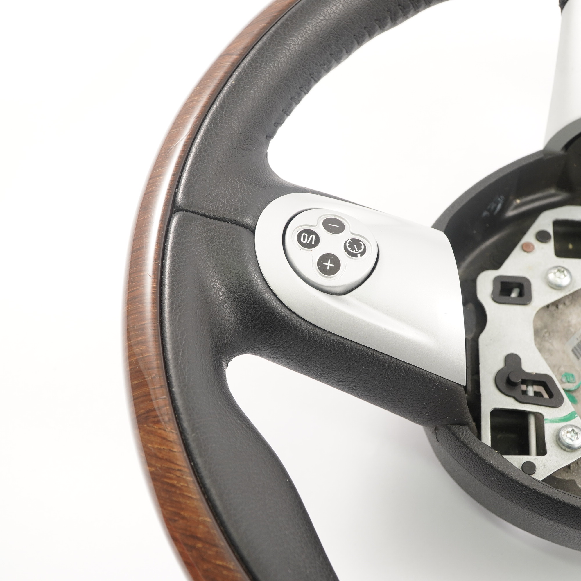 Steering Wheel Mini Cooper R56 R55 R57 Wood / Black Leather Sport Multifunction