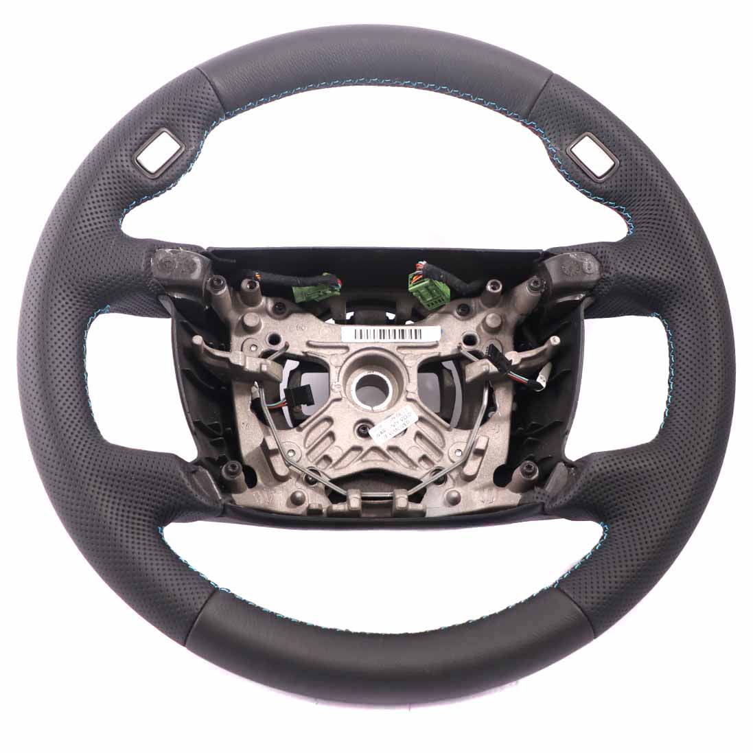 BMW 7 Series E65 NEW Black Leather Steering Wheel Black M Tricoloured Threads