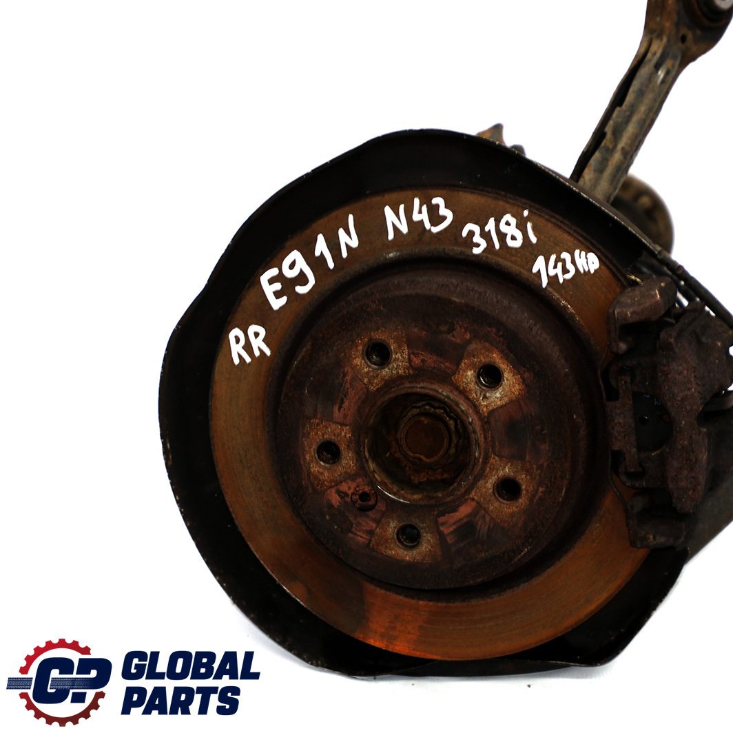 BMW 3 E91 LCI Touring 318i N43 Rear Right O/S Suspension Leg Brake Wheel Hub