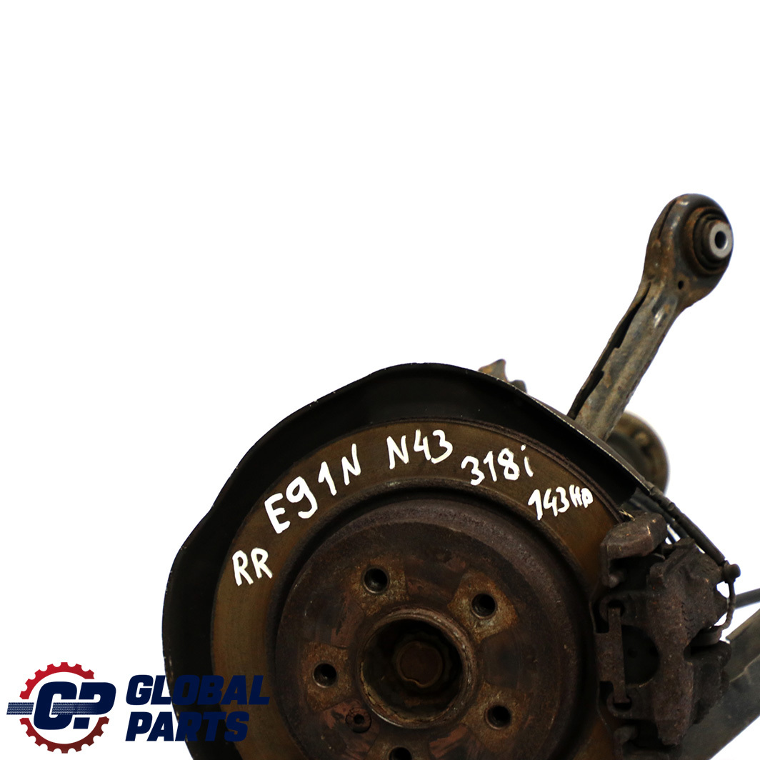 BMW 3 E91 LCI Touring 318i N43 Rear Right O/S Suspension Leg Brake Wheel Hub