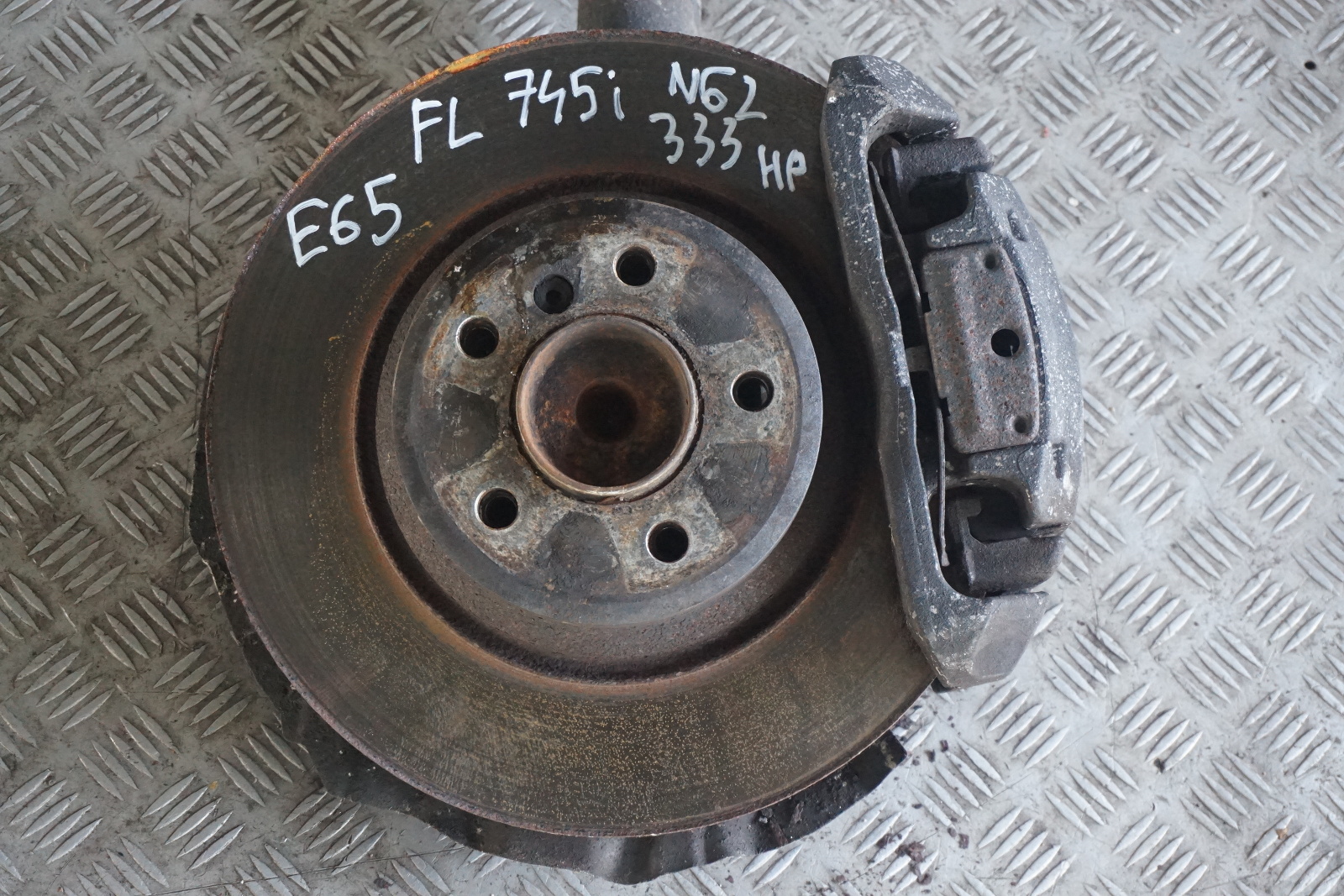 BMW 7 Series E65 745i N62 Front Left N/S Spring Strut Leg Brake Disc Suspension