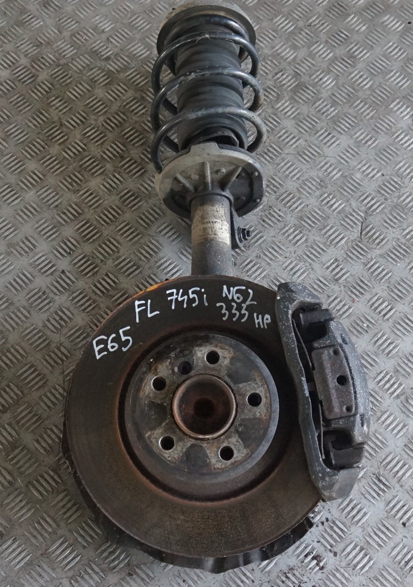 BMW 7 Series E65 745i N62 Front Left N/S Spring Strut Leg Brake Disc Suspension