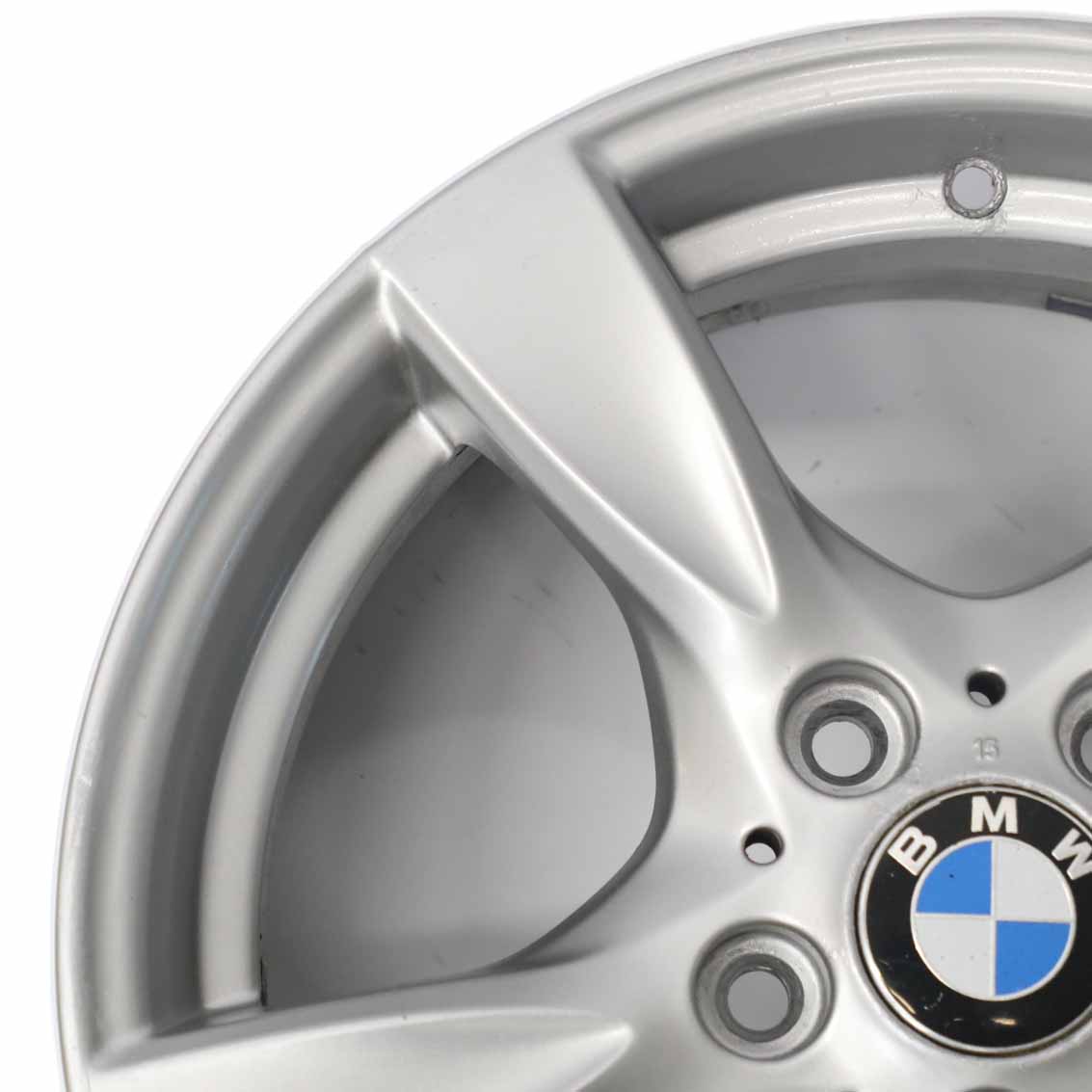 BMW E81 E82 E87 Silberne Leichtmetallfelge 17" Sternspeiche 371 7J ET:47 6795561