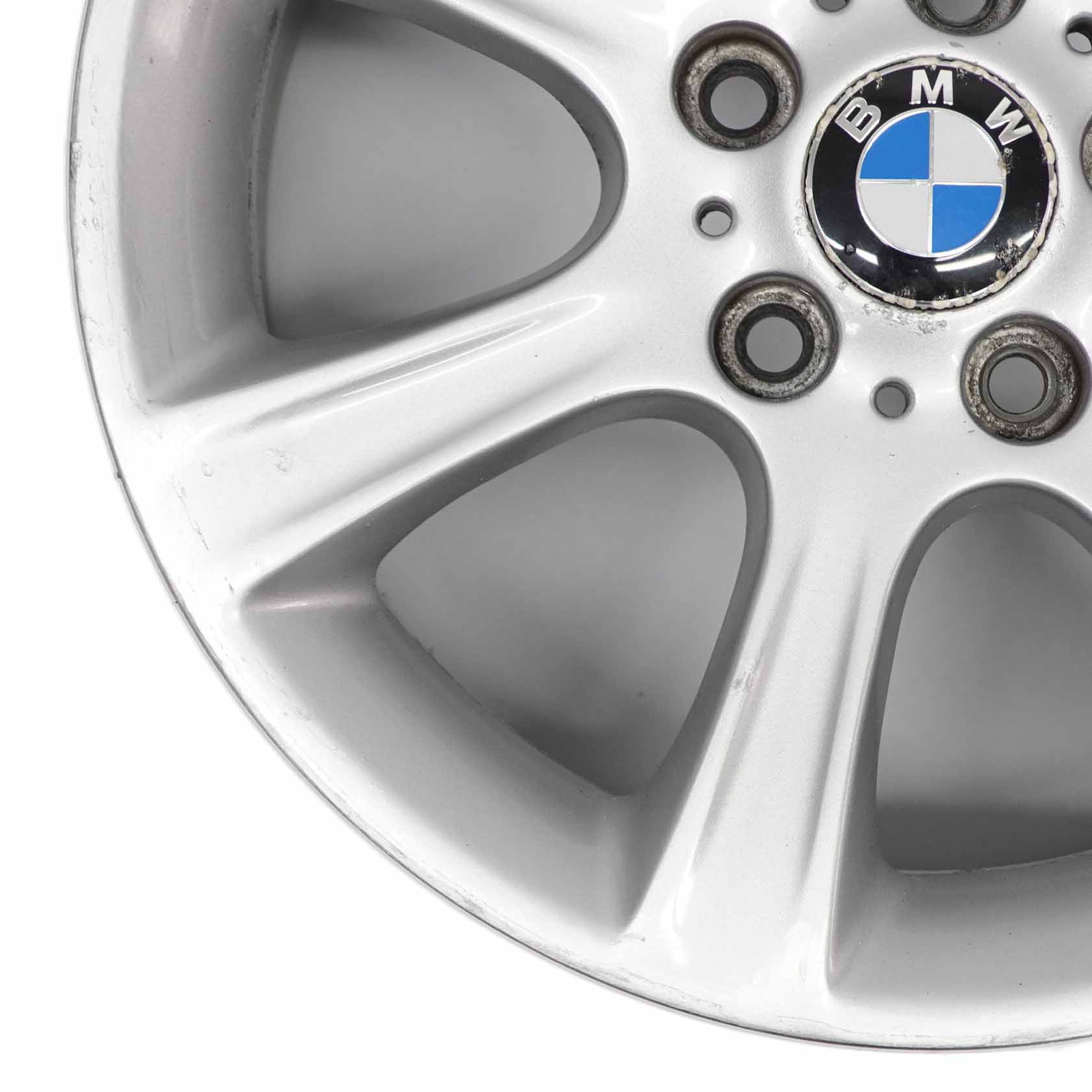 BMW F30 F31 Silberne Leichtmetallfelge 17" 7,5J Sternspeiche 394 ET:34 6796243