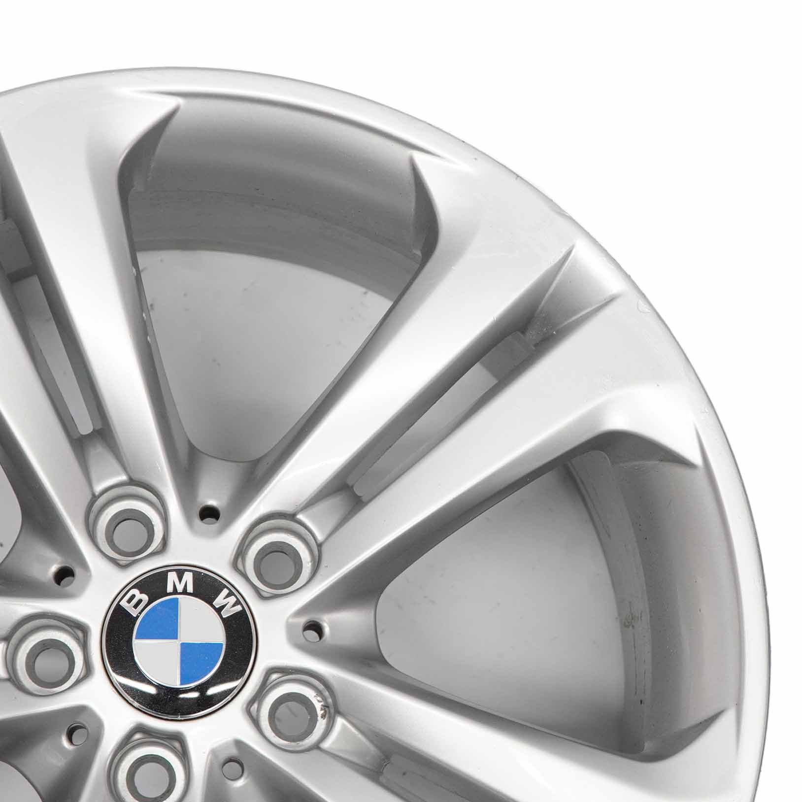 BMW F30 F31 Silberne Leichtmetallfelge 19" 8J Doppelspeiche 401 ET:36 6796256