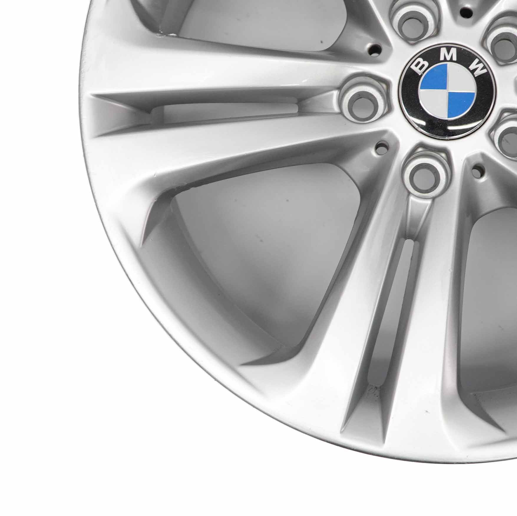 BMW F30 F31 Silberne Leichtmetallfelge 19" 8J Doppelspeiche 401 ET:36 6796256