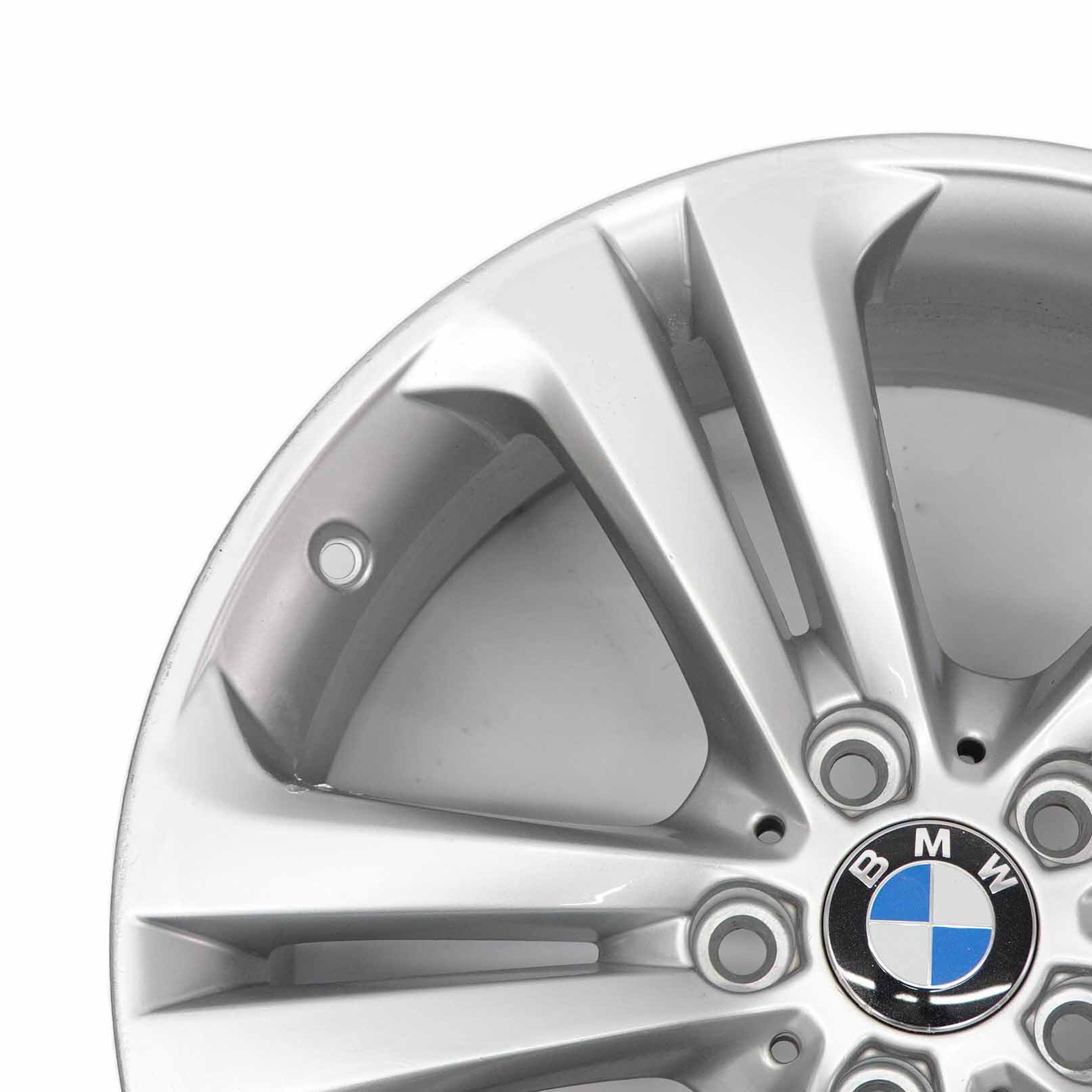 BMW F30 F31 Silberne Leichtmetallfelge 19" 8J Doppelspeiche 401 ET:36 6796256