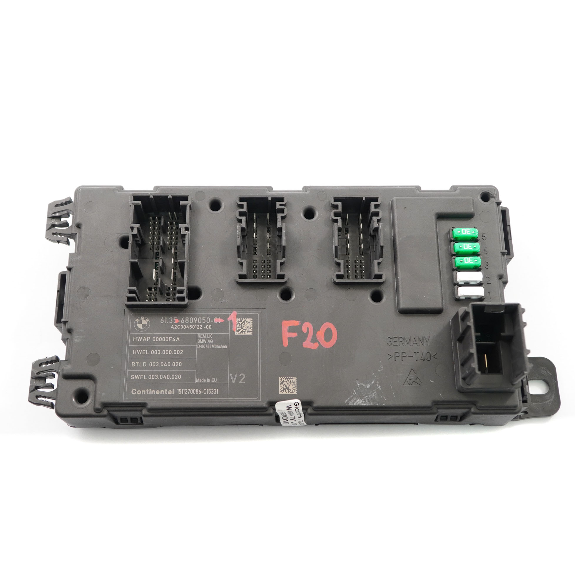 BMW F20 F30 F36 Hinteres modul REM Sicherungs kasten Steuergerät V2 ECU 6809050