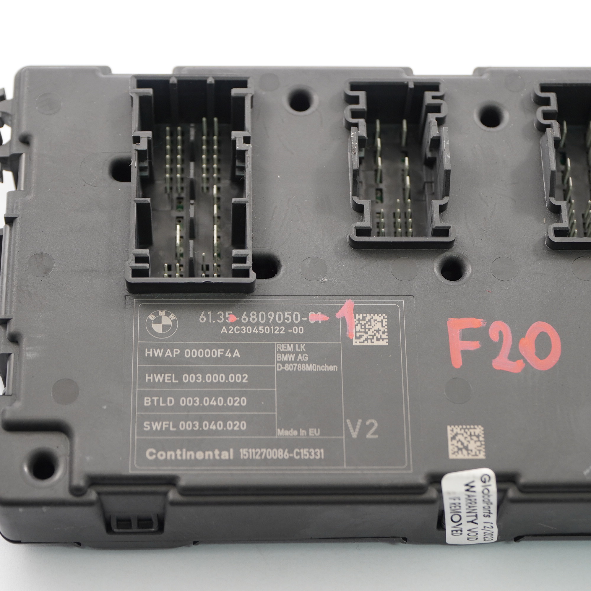 BMW F20 F30 F36 Hinteres modul REM Sicherungs kasten Steuergerät V2 ECU 6809050