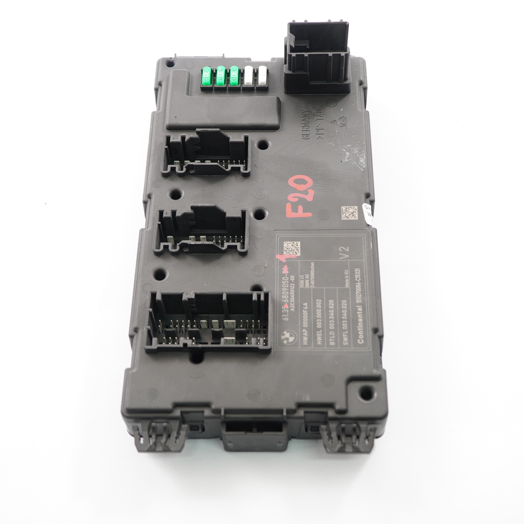 BMW F20 F30 F36 Hinteres modul REM Sicherungs kasten Steuergerät V2 ECU 6809050