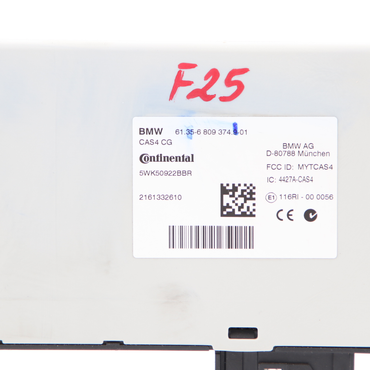 CAS4 Modul BMW F01 F07 F10 F11 F12 F25 Steuergerät Schlüsselanzeige 6809374