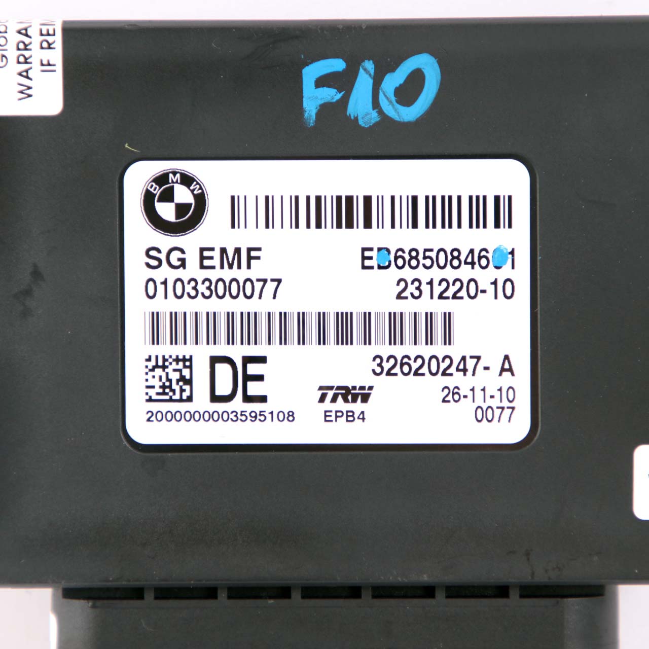 BMW F10 F11 F12 Elektrisches Steuermodul der Feststellbremsanlage EMF 6850846